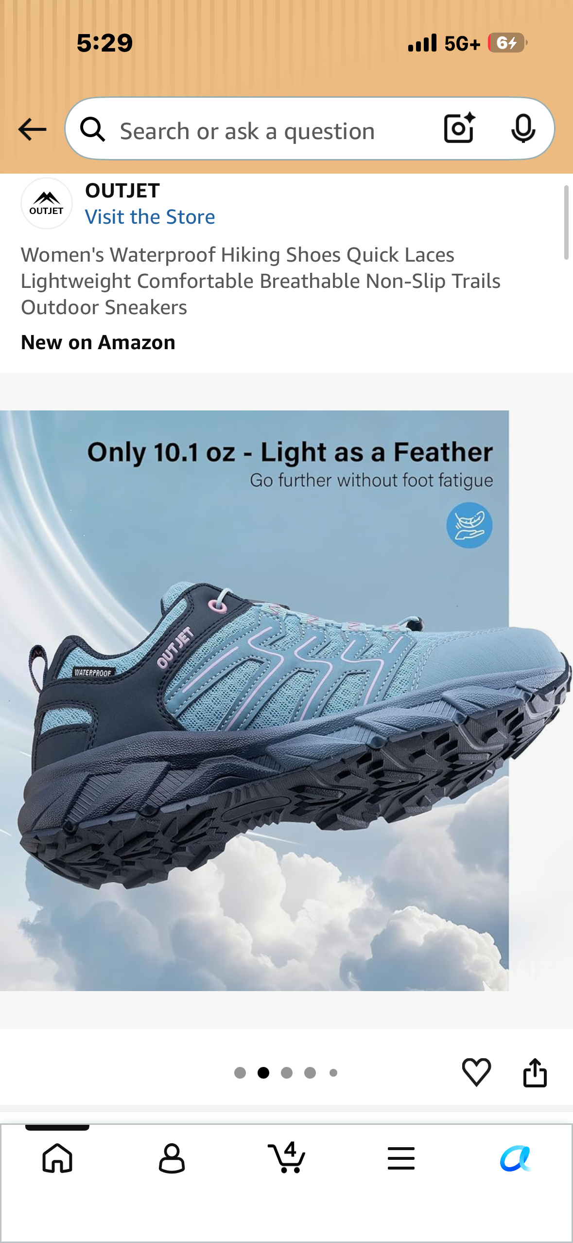Women's Waterproof Hiking Shoes, Quick Laces, Lightweight, Comfortable, Breathable, Non-Slip Trail Sneakers (Size (W)9)