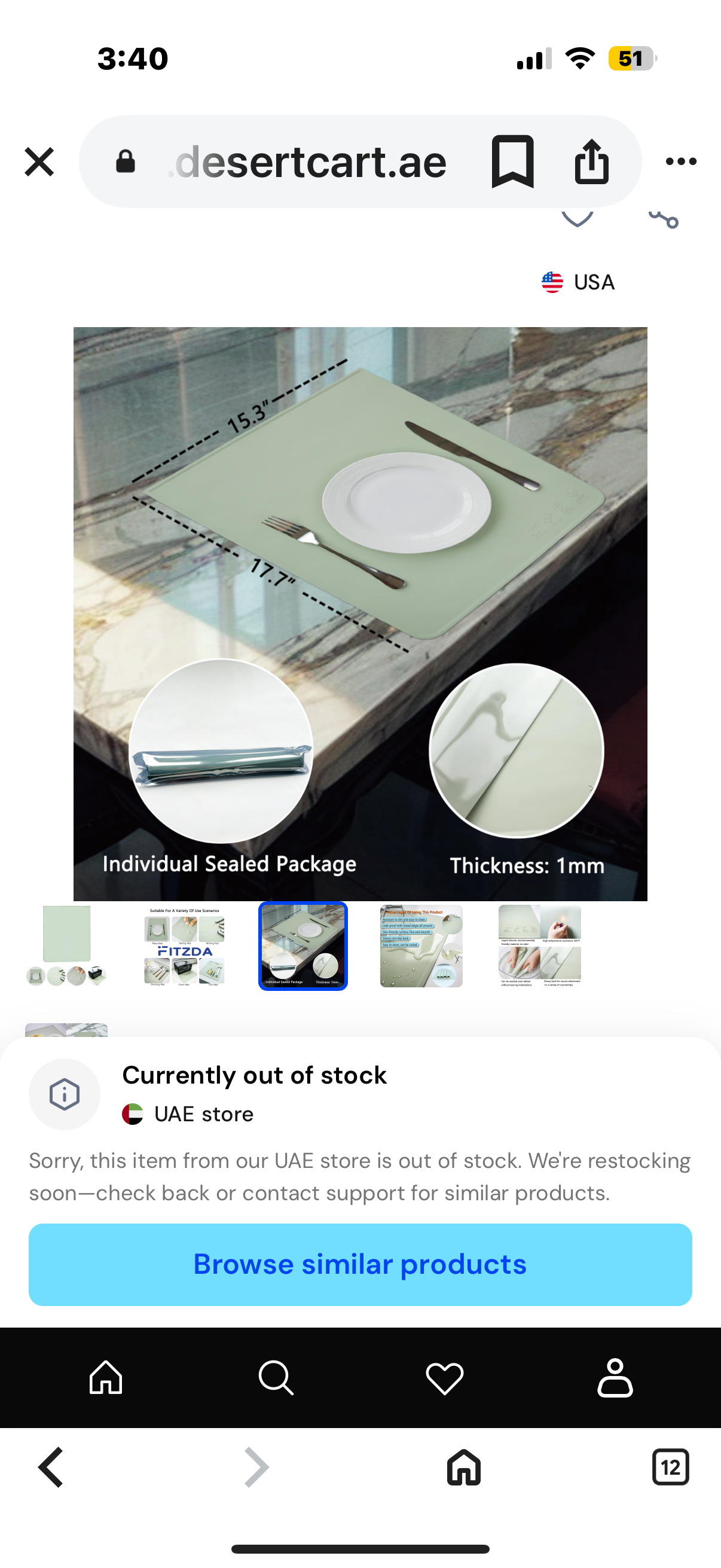 Silicone Placemat, Non-Slip and Stain Resistant Multi-Functional Silicone Mat, Heat Resistant with Raised Edges and Leak Proof, Baking Mat, Oven Mat, Children's Drawing Mat, 15.3 “x17.7”,Light Green