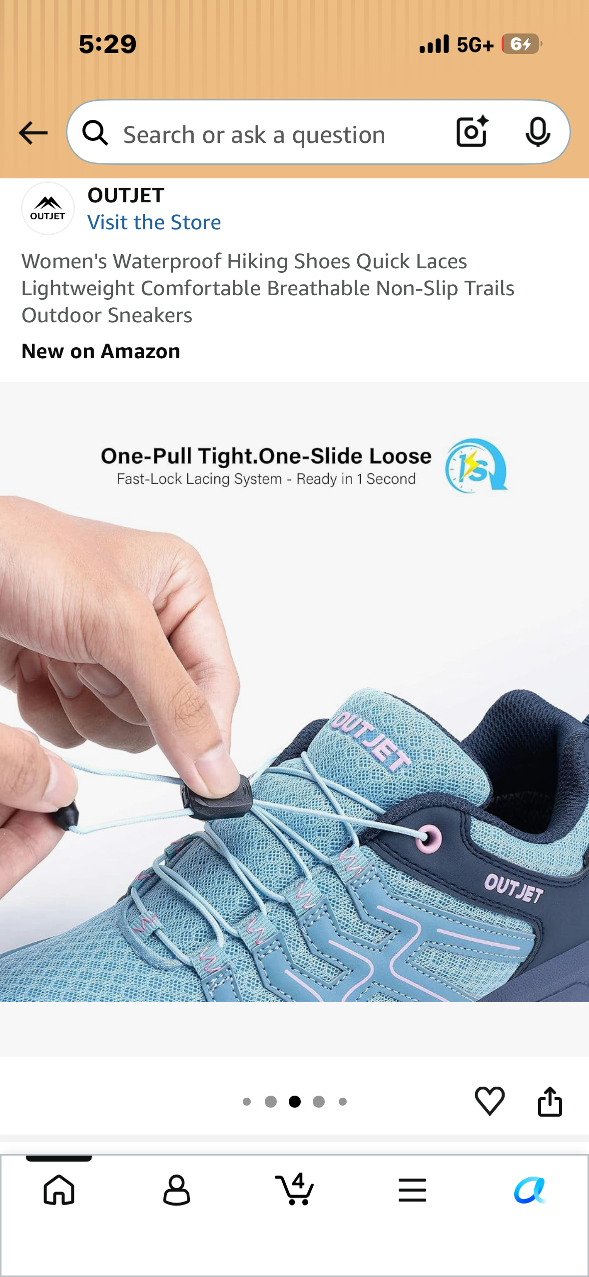 Women's Waterproof Hiking Shoes, Quick Laces, Lightweight, Comfortable, Breathable, Non-Slip Trail Sneakers (Size (W)9)