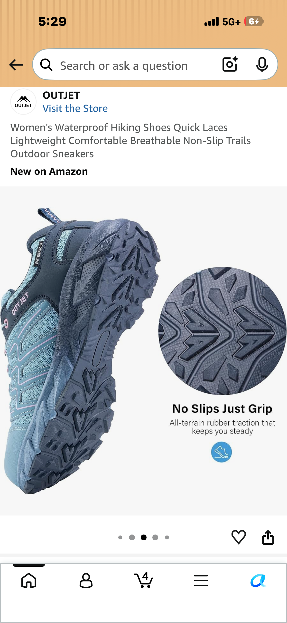 Women's Waterproof Hiking Shoes, Quick Laces, Lightweight, Comfortable, Breathable, Non-Slip Trail Sneakers (Size (W)9)