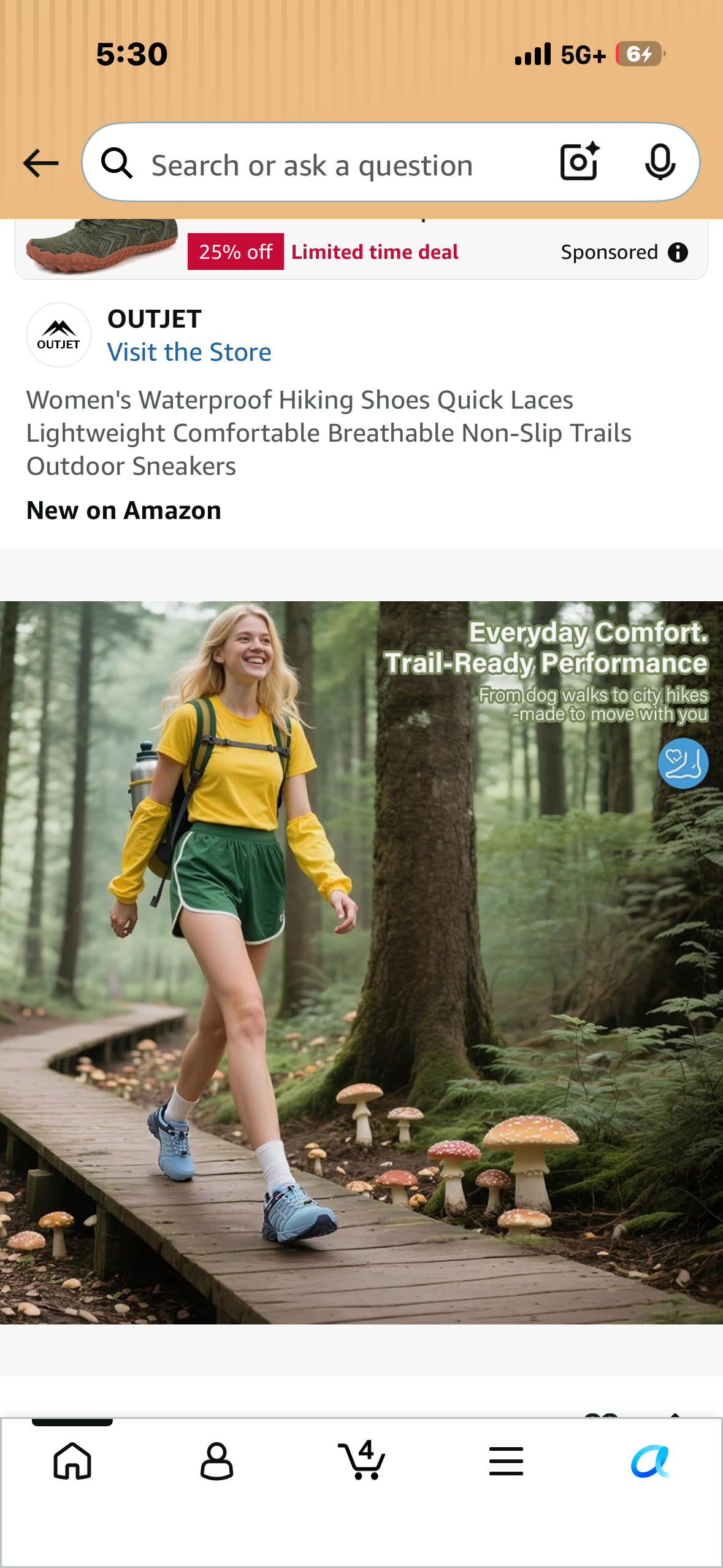 Women's Waterproof Hiking Shoes, Quick Laces, Lightweight, Comfortable, Breathable, Non-Slip Trail Sneakers (Size (W)9)