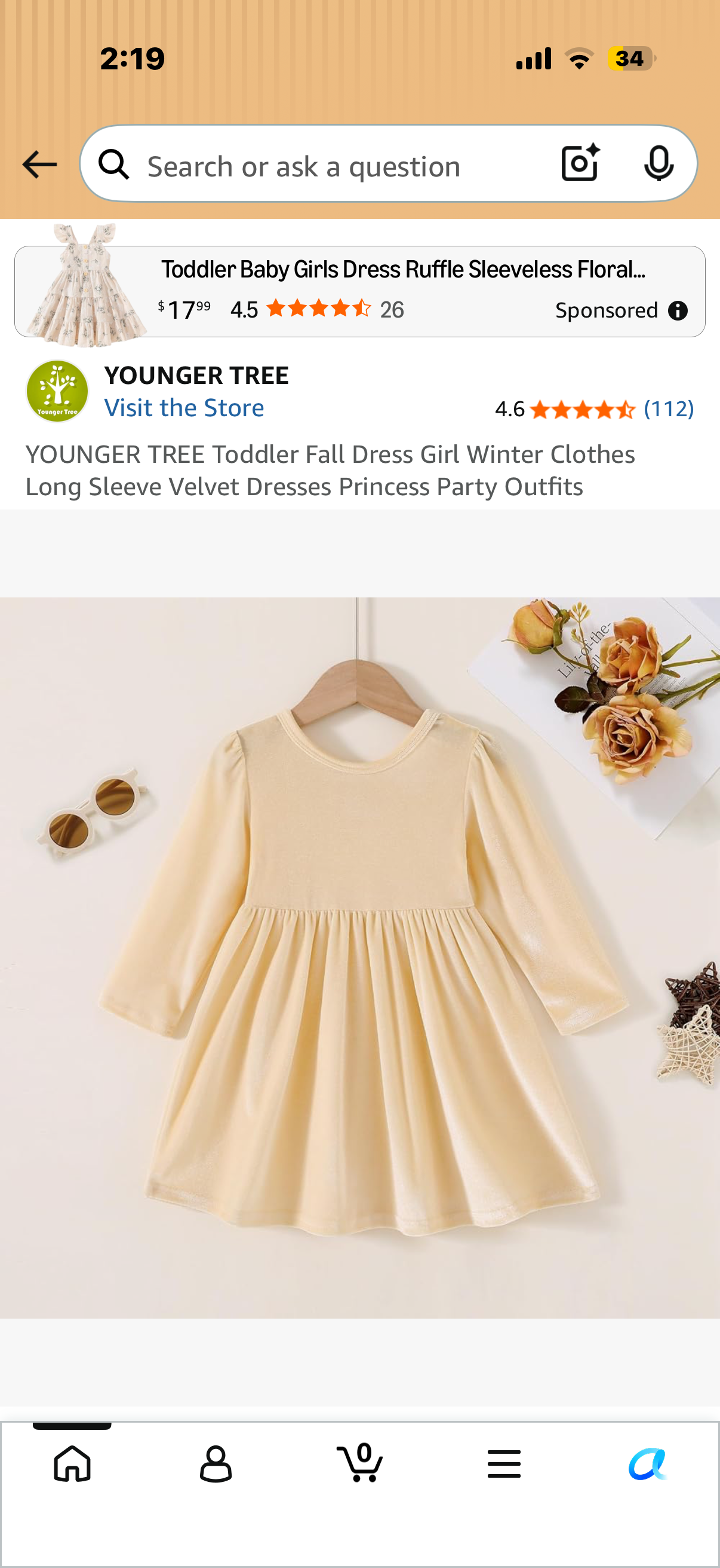 YOUNGER TREE Toddler Fall Dress Girl Winter Clothes Long Sleeve Velvet Dresses Princess Party Outfits