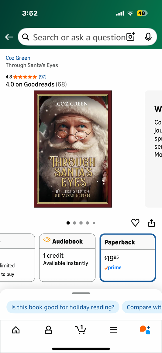 Coz Green Through Santa’s Eyes Paperback