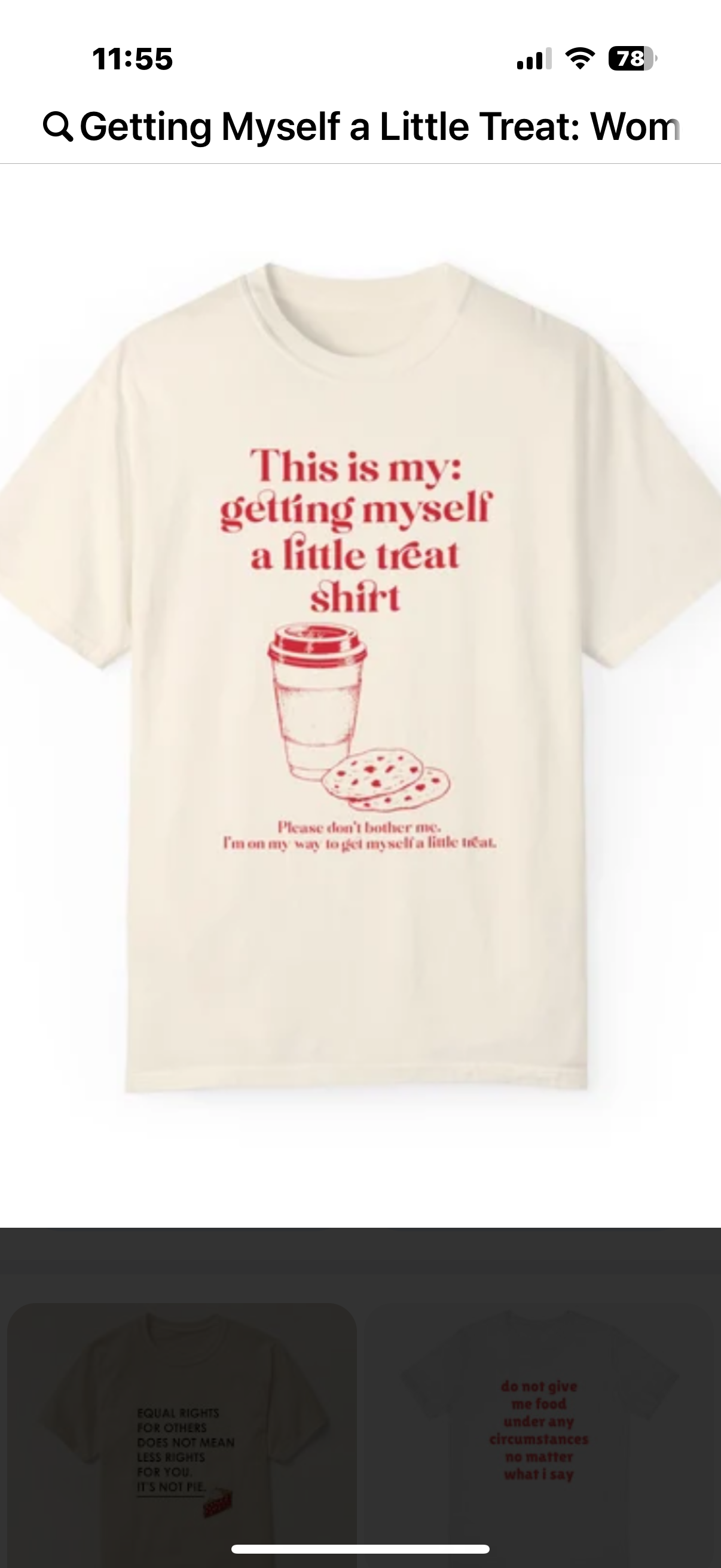 This is my Treat T-Shirt (Sizes Medium & Large available)
