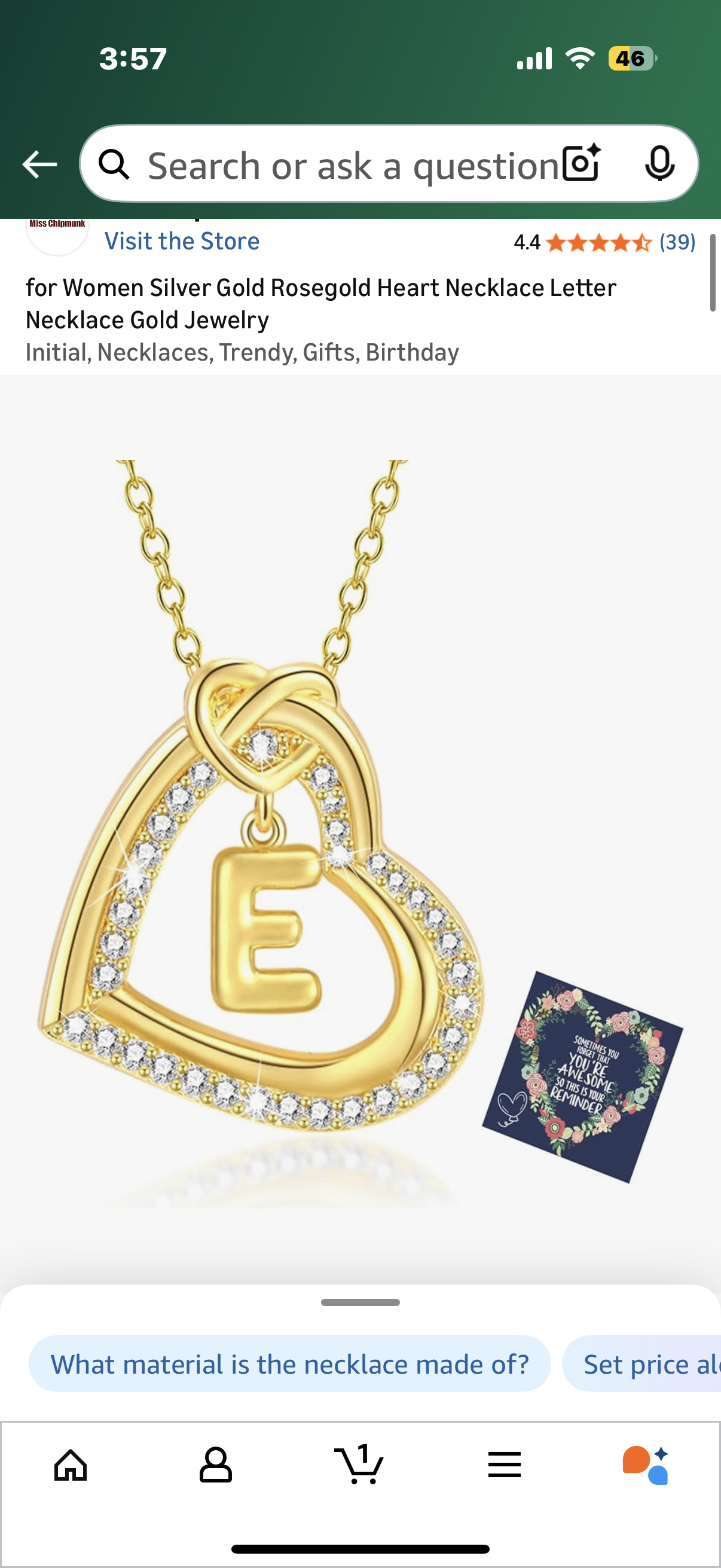 Letter S Gold Women Gold Heart Necklace Letter Necklace Gold Jewelry