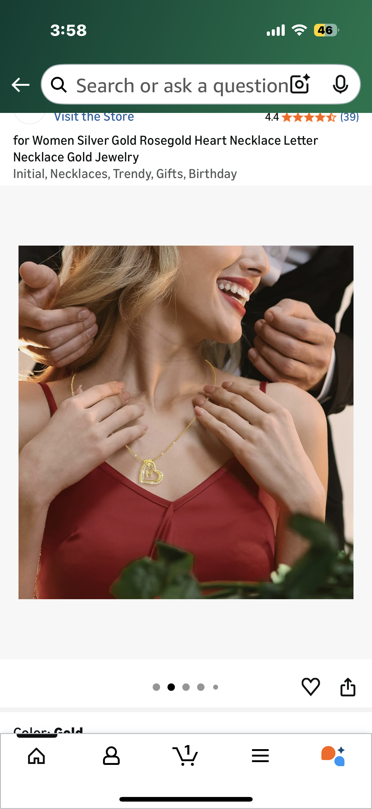 Letter S Gold Women Gold Heart Necklace Letter Necklace Gold Jewelry