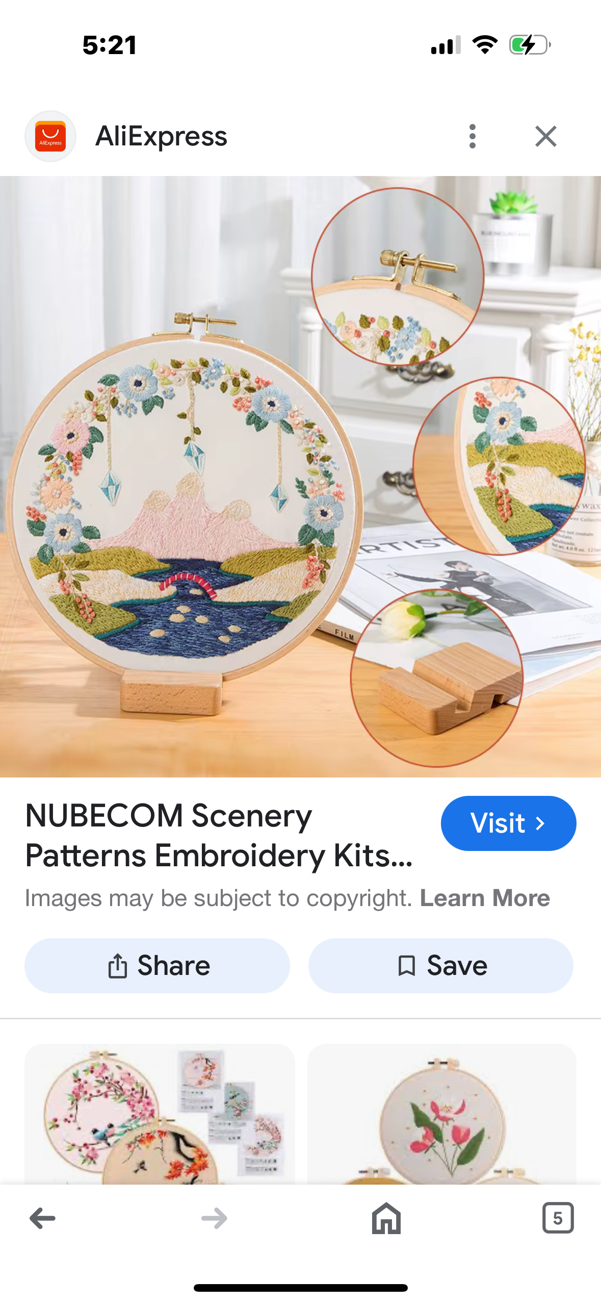 Ebherys Level 3 Hand Embroidery kit for Adults, not Cross Stitch, 4 Sets a Pack, Needle, Needle Threader, Wood Hoops, Beads,DIY Instructions (Four Seasons