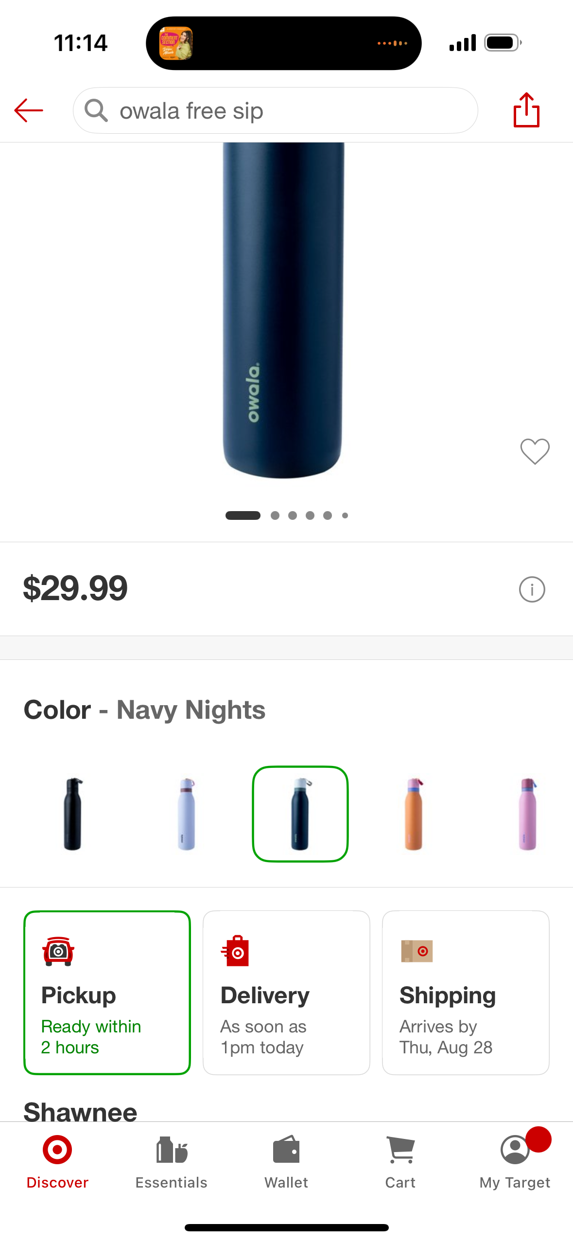 Owala 24oz FreeSip TWIST Stainless Steel Water Bottle - Navy Nights