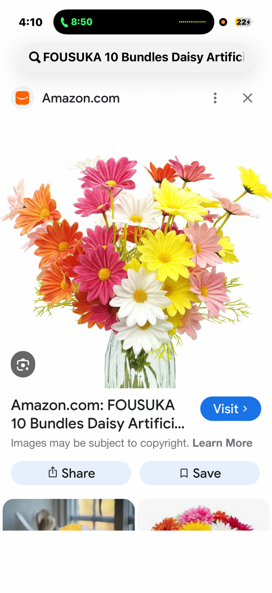 10 Bundles Daisy Artificial Flowers Real Touch PU Fake Daisies Faux Flower for Home Decor Indoor Wedding Party Bouquet Kitchen Table Centerpiece Floral Arrangements Decoration(Multi Color