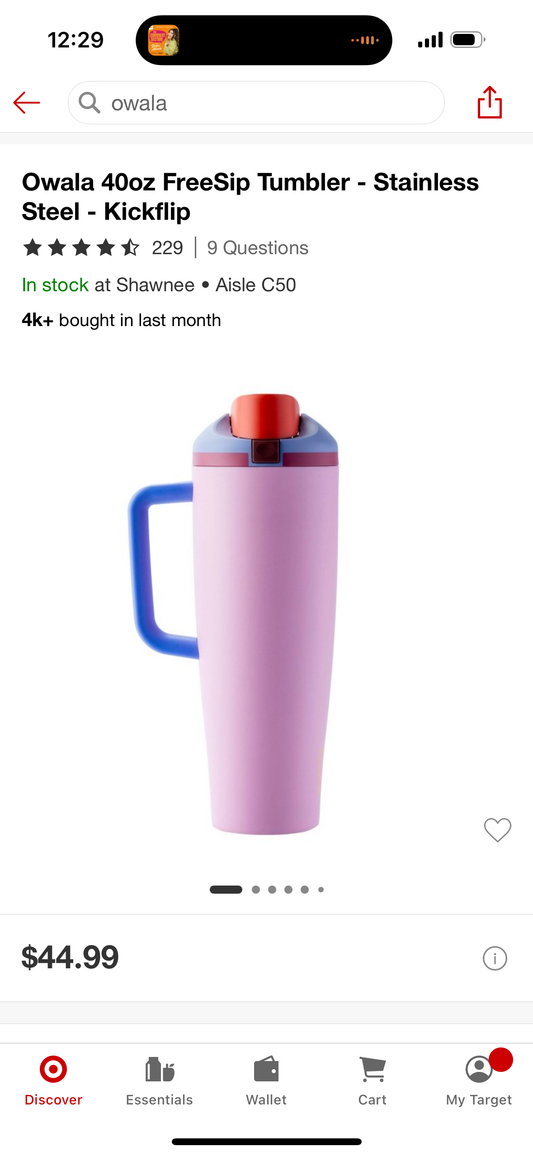 Owala 40oz FreeSip Tumbler - Stainless Steel - Kickflip