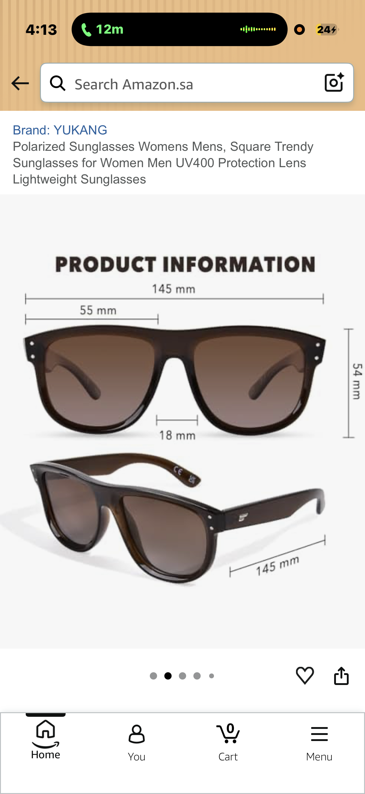 Polarized Sunglasses Womens Mens, Square Trendy Sunglasses for Women Men UV400 Protection Lens Lightweight Sunglasses