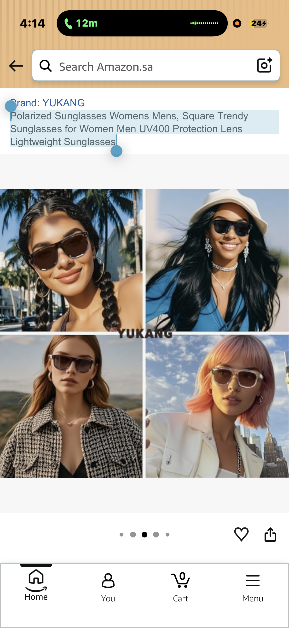 Polarized Sunglasses Womens Mens, Square Trendy Sunglasses for Women Men UV400 Protection Lens Lightweight Sunglasses