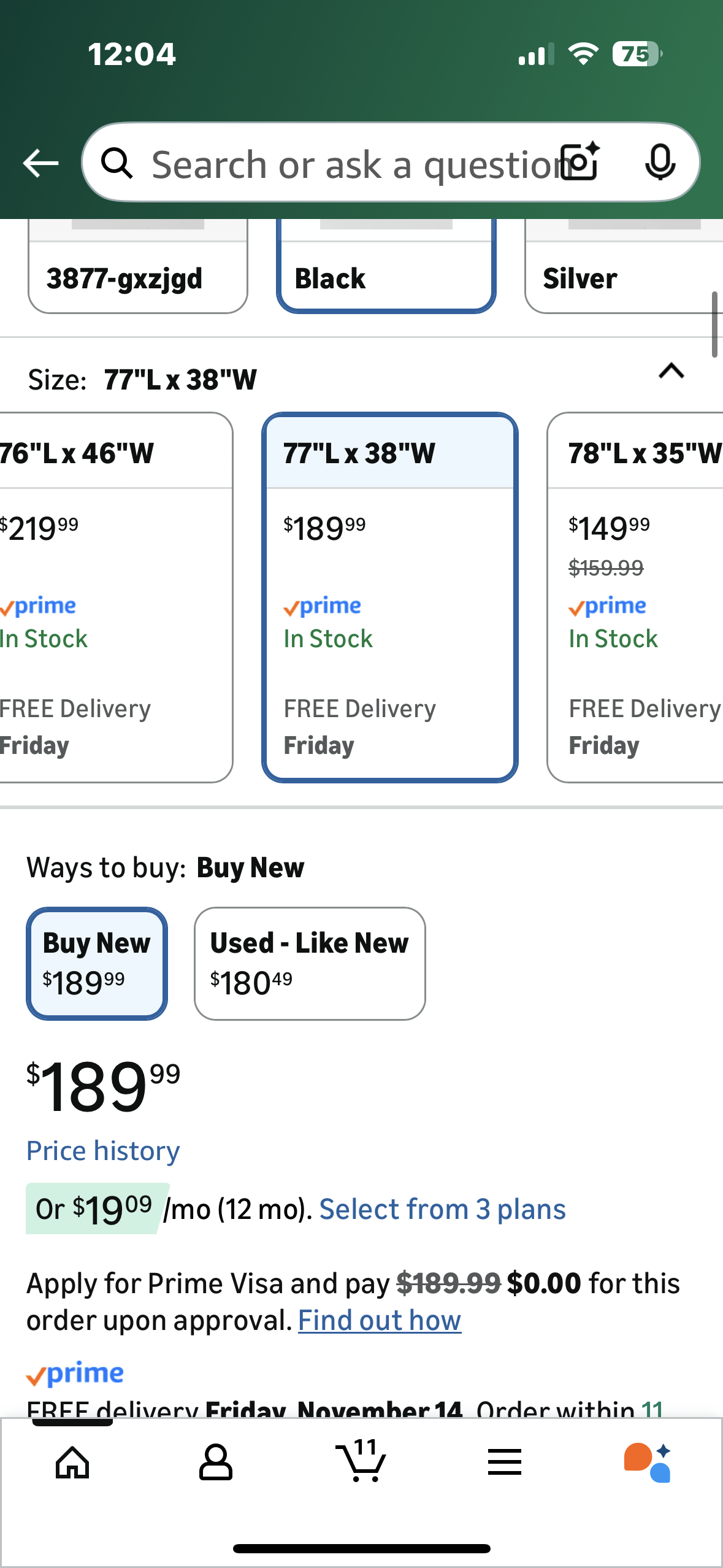 Oversized Full-Body Mirror, 77" x 38" Arched Full-Length Mirror, Black Metal Frame, Floor Mirror for Bedroom, Living/Dressing Room, Gym - Stand/Wall Mounted/Leaning M446)