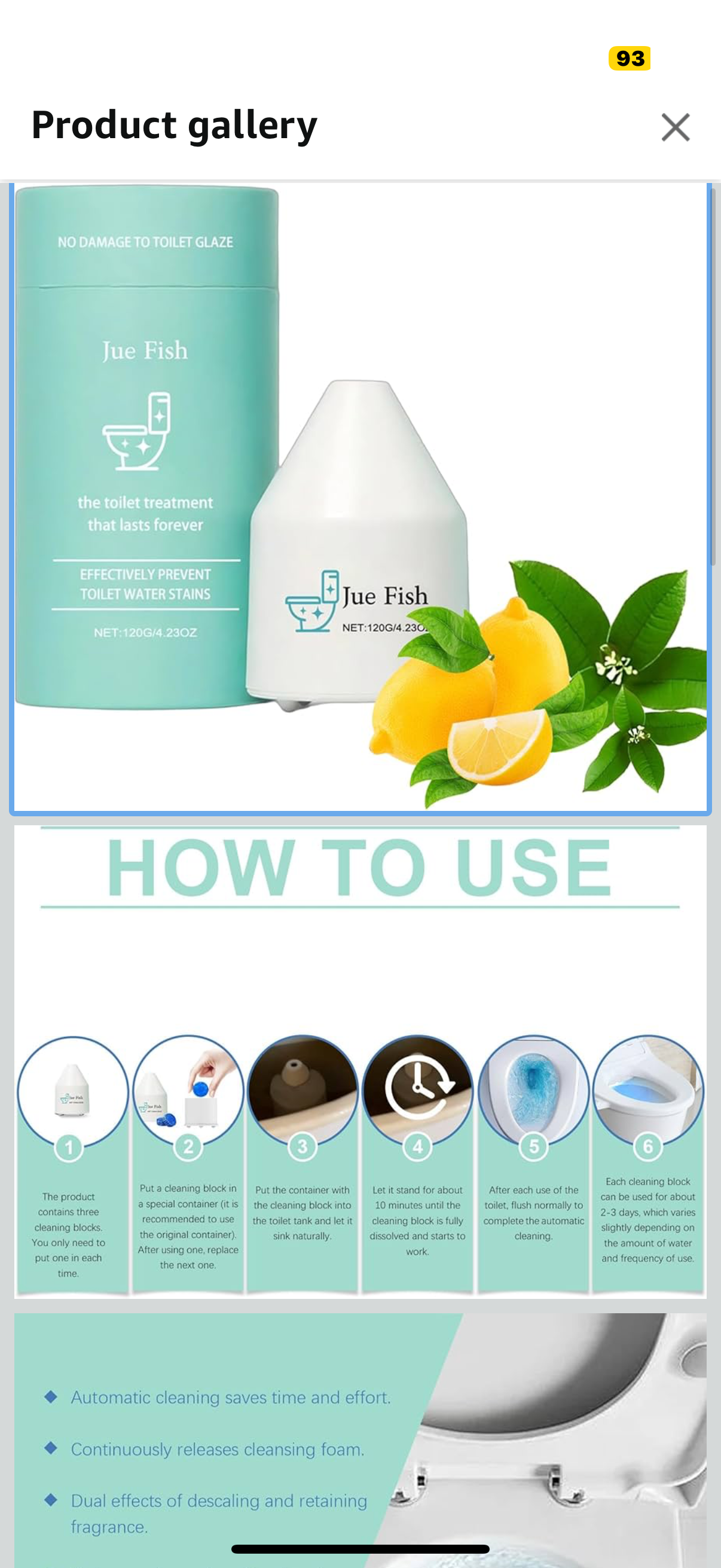 Krazy Klean Pro Toilet Cleaner, Krazy Clean Toilet Bowl Cleaner Automatic Crazy Cleen Toilets Bowl Cleaners Easy to Use Long-Lasting Fresh Scent (1 pcs