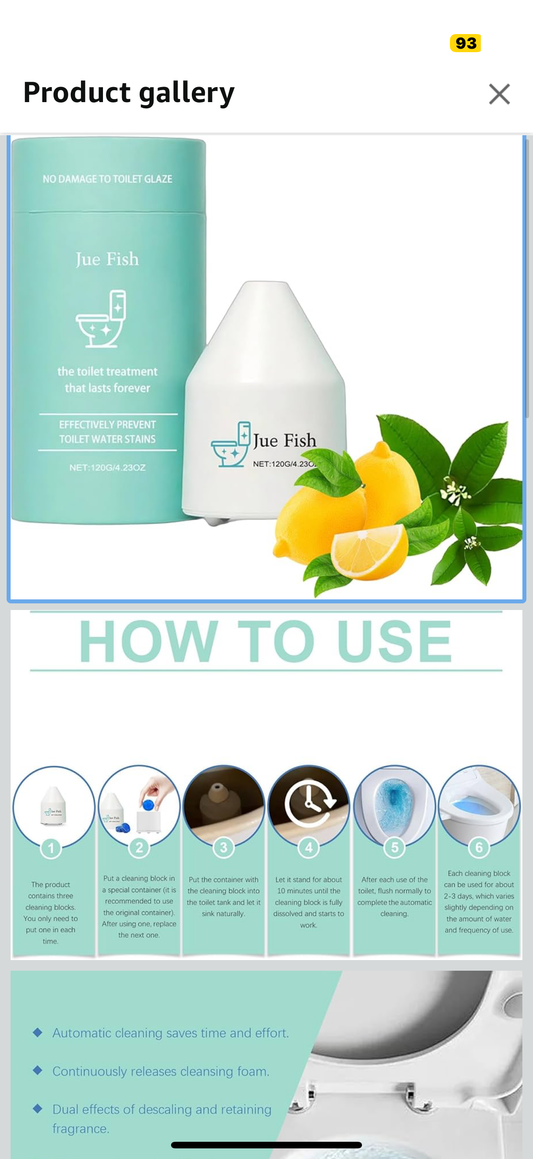 Krazy Klean Pro Toilet Cleaner, Krazy Clean Toilet Bowl Cleaner Automatic Crazy Cleen Toilets Bowl Cleaners Easy to Use Long-Lasting Fresh Scent (1 pcs