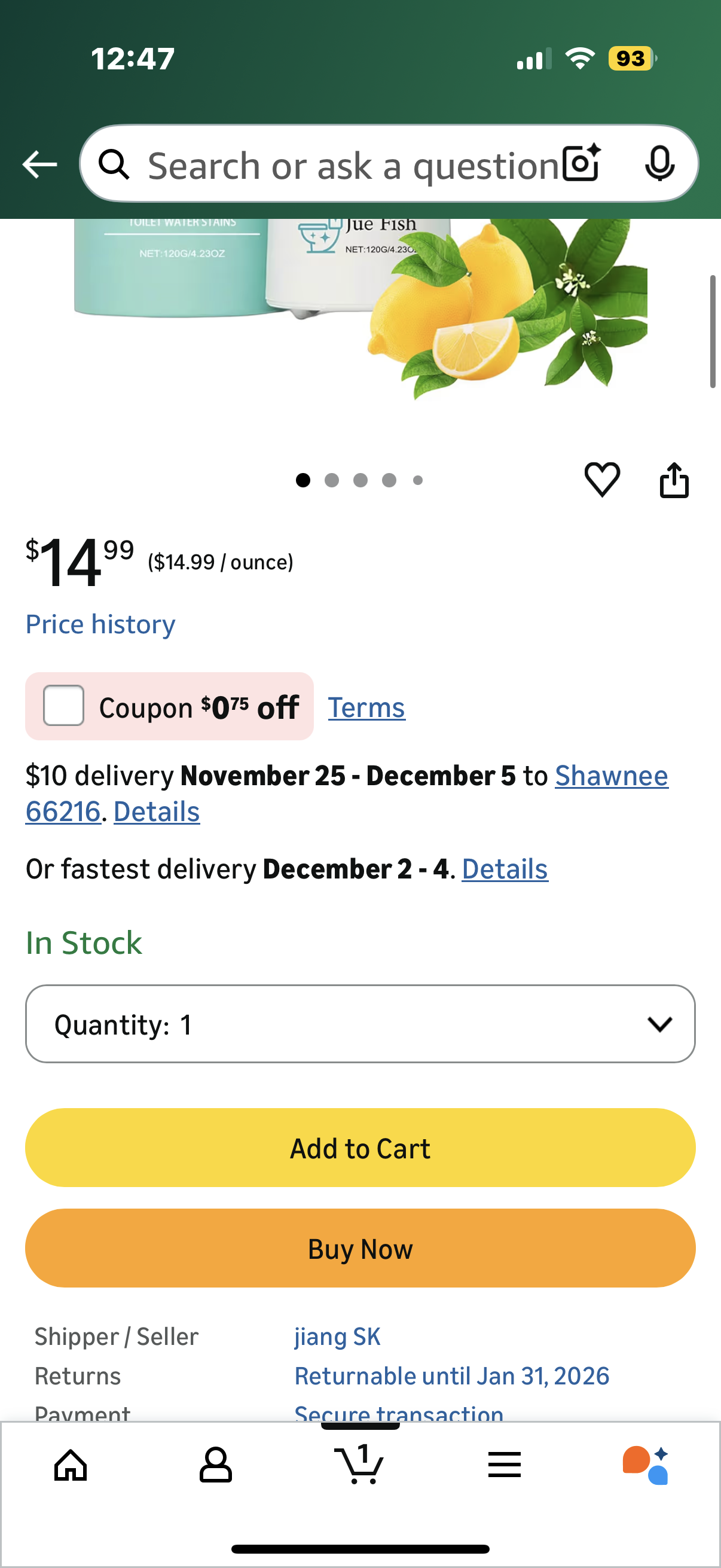 Krazy Klean Pro Toilet Cleaner, Krazy Clean Toilet Bowl Cleaner Automatic Crazy Cleen Toilets Bowl Cleaners Easy to Use Long-Lasting Fresh Scent (1 pcs