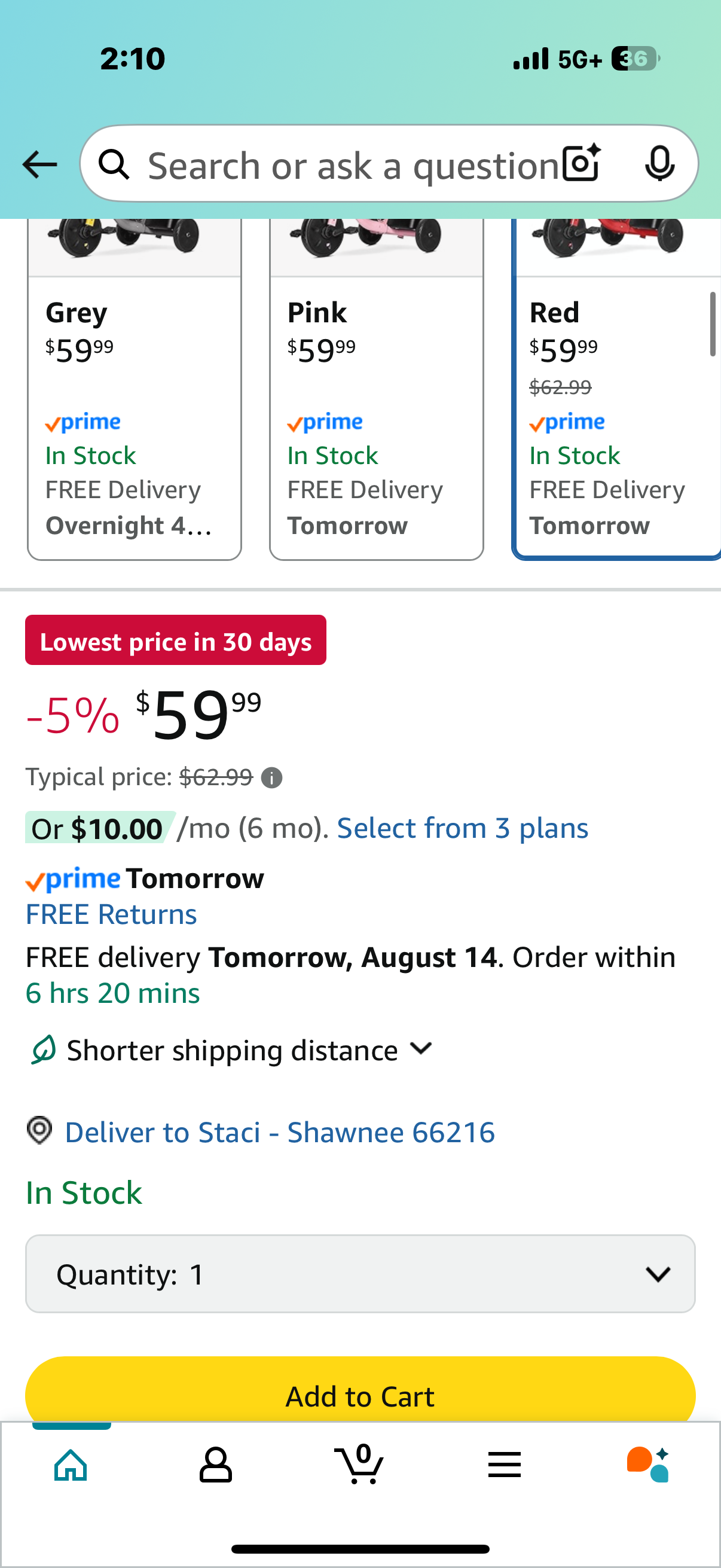 2-in-1 Tricycle for Toddlers Ages 1.5–3, Trike with Extended Push Handle, Removable Wagon-Style Basket, Adjustable Handlebar with Tassels, and Fore-AFT Adjustable Seat, Red