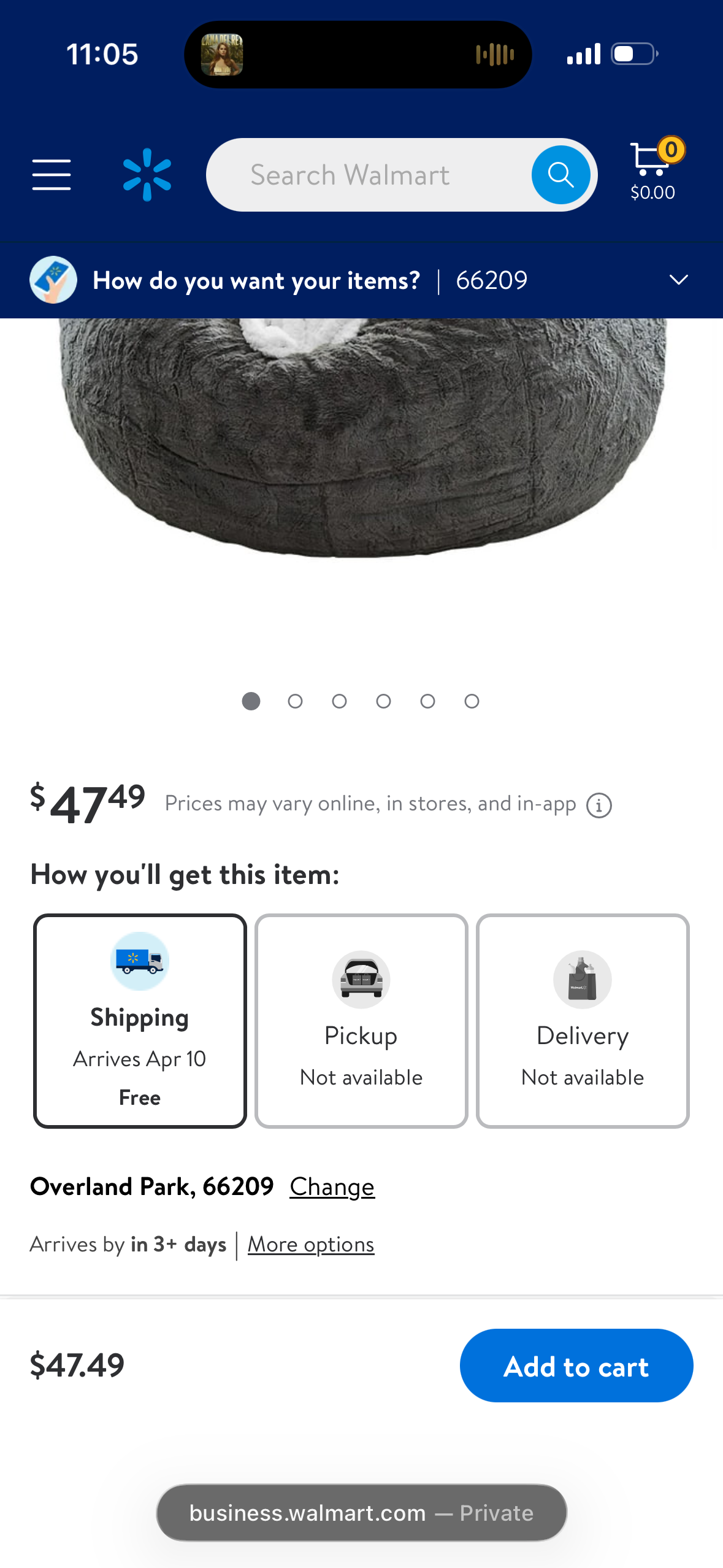 RAINBEAN Bean Bag Chair Cover (it was only a Cover, not a Full Bean Bag) Chair Cushion, Big Round Soft Fluffy PV Velvet, Living Room Furniture, Lazy Sofa Bed Cover,5ft Black (Cover Only)
