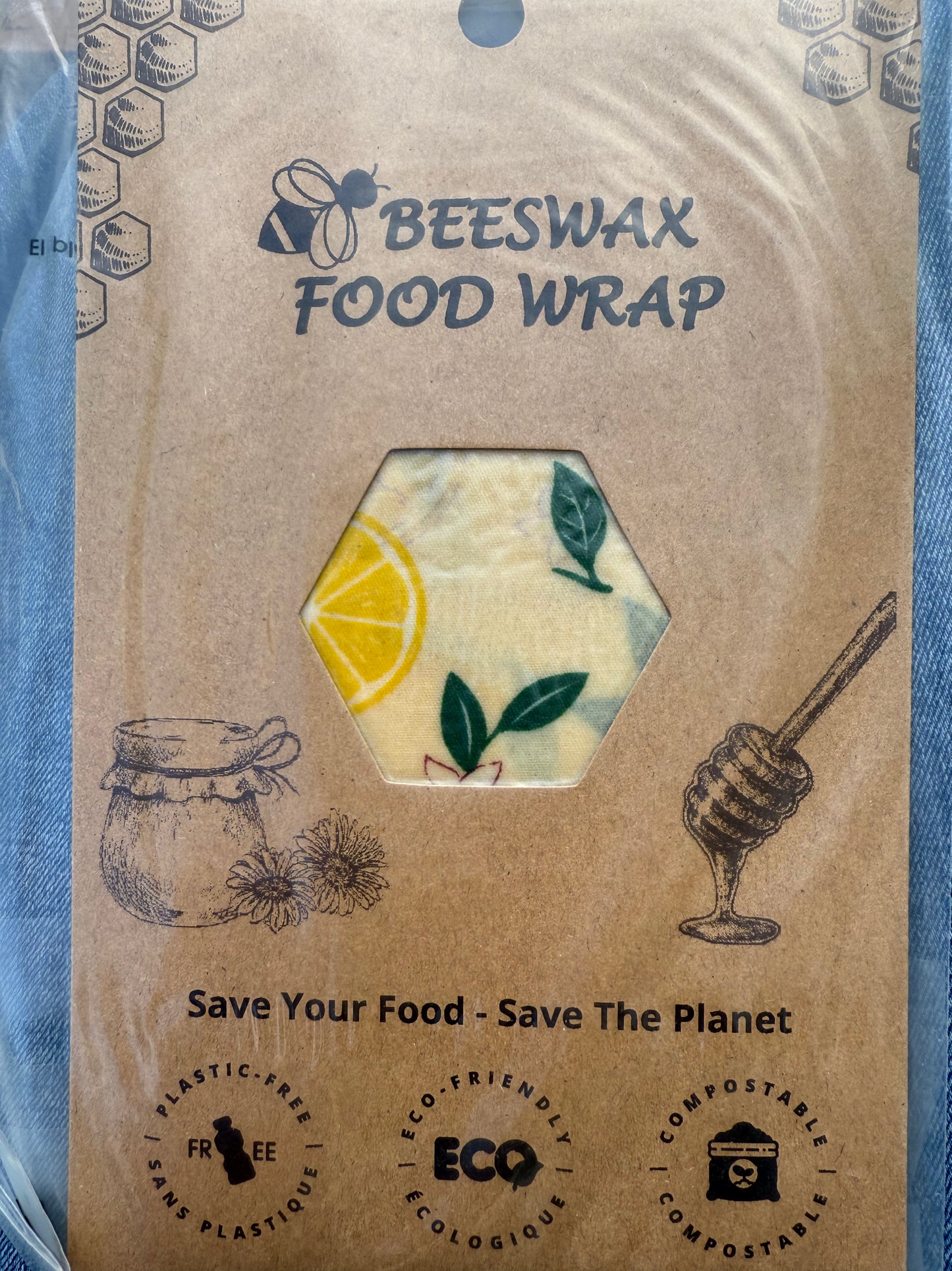 Reusable Beewax Wrap (Yellow)