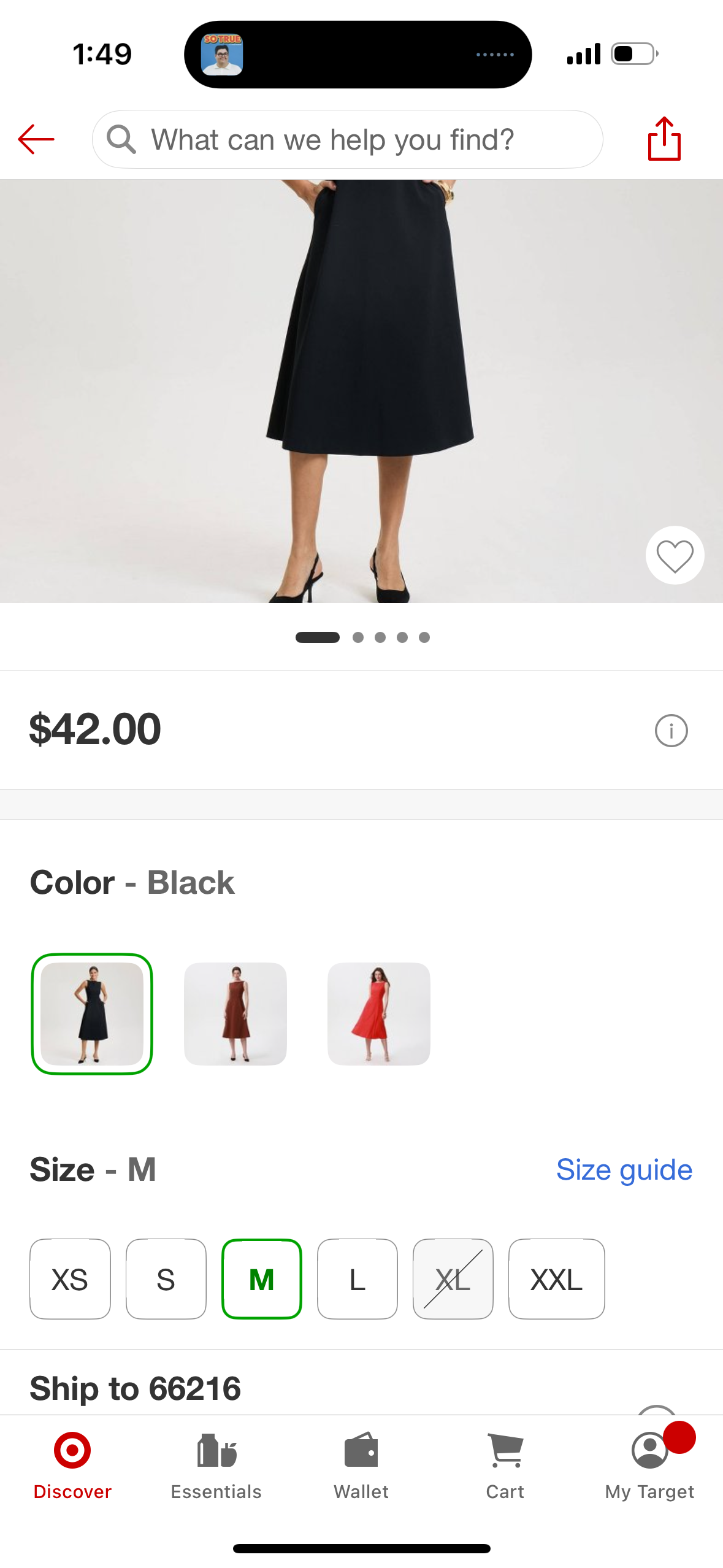 Women's Tailored Midi Dress - A New Day™ (Size Medium)