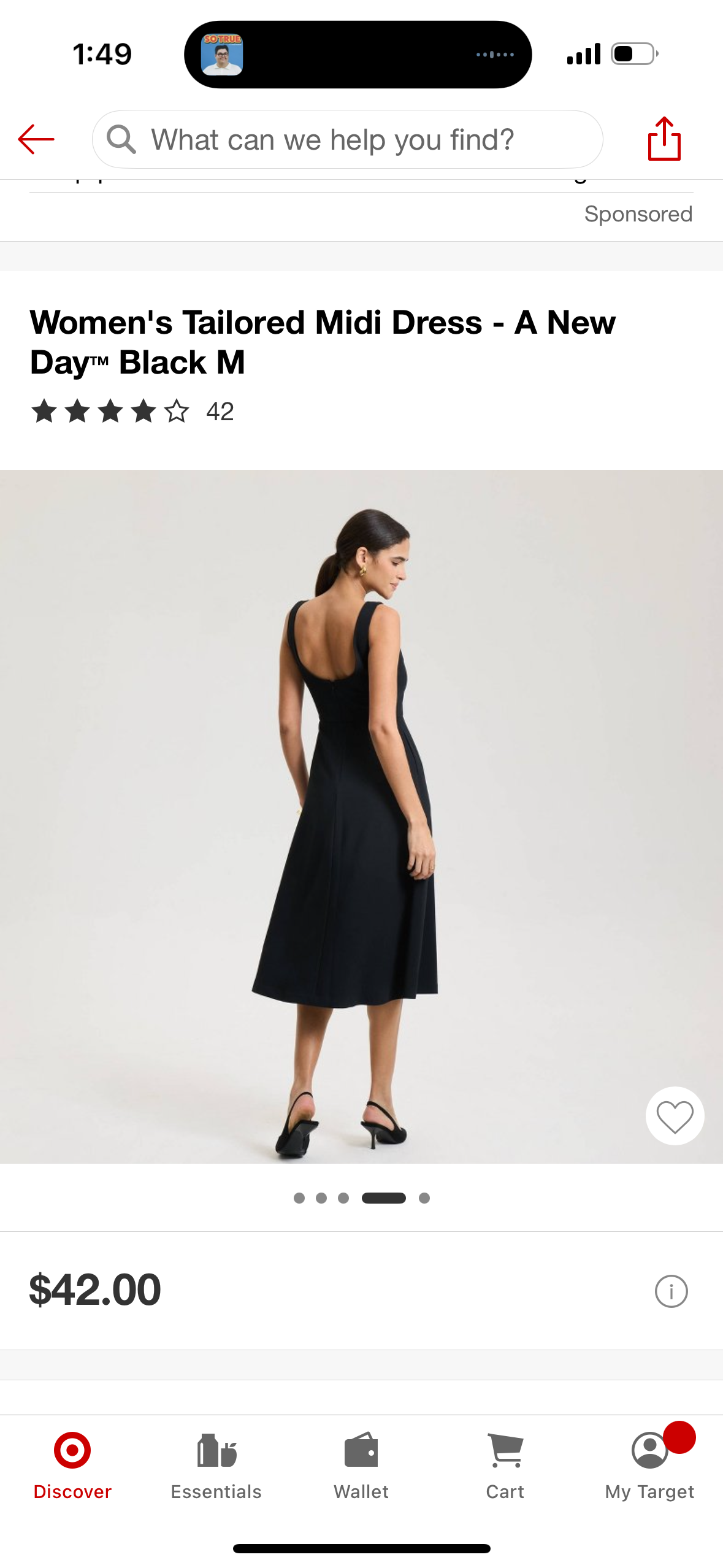 Women's Tailored Midi Dress - A New Day™ (Size Medium)