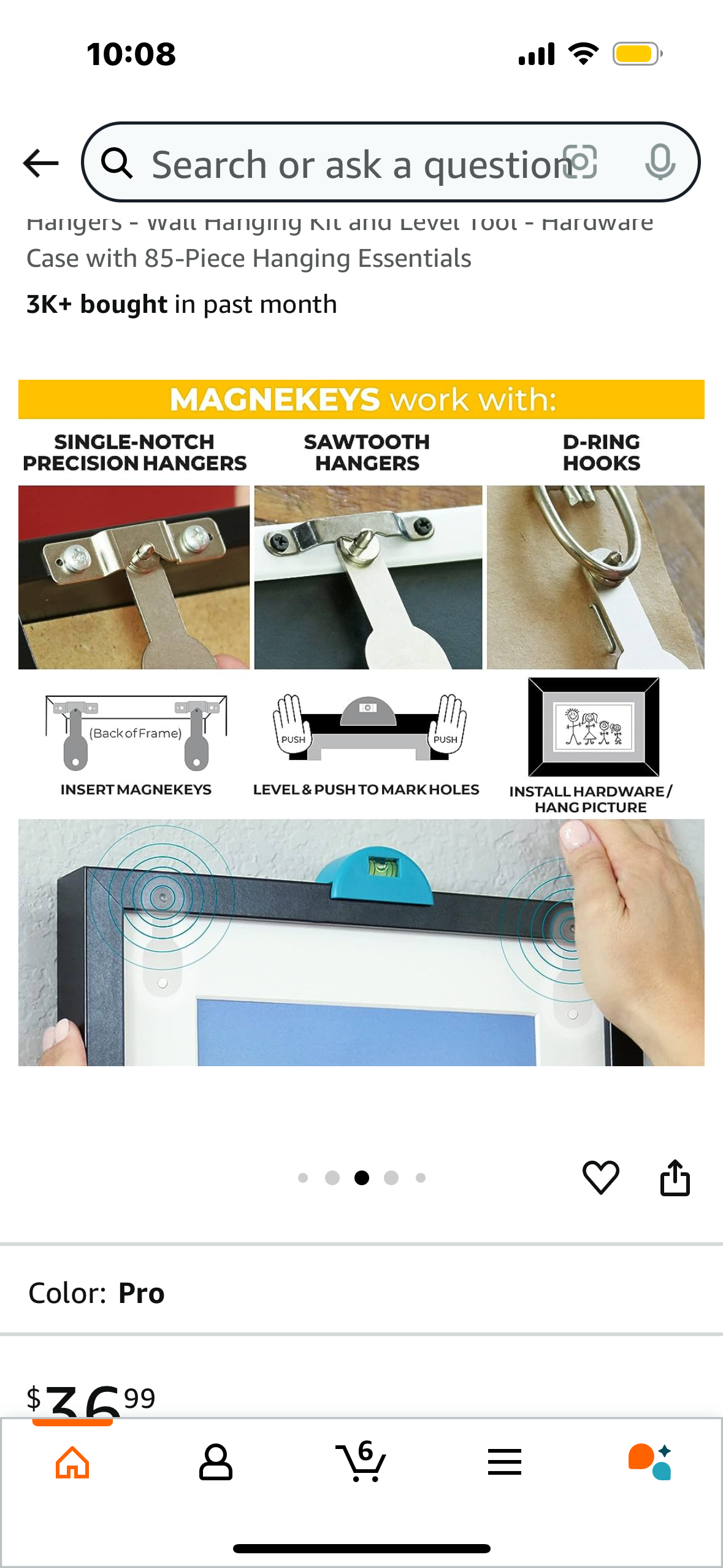 Go Hang It! Pro, All-in-One Picture Hanging Kit
