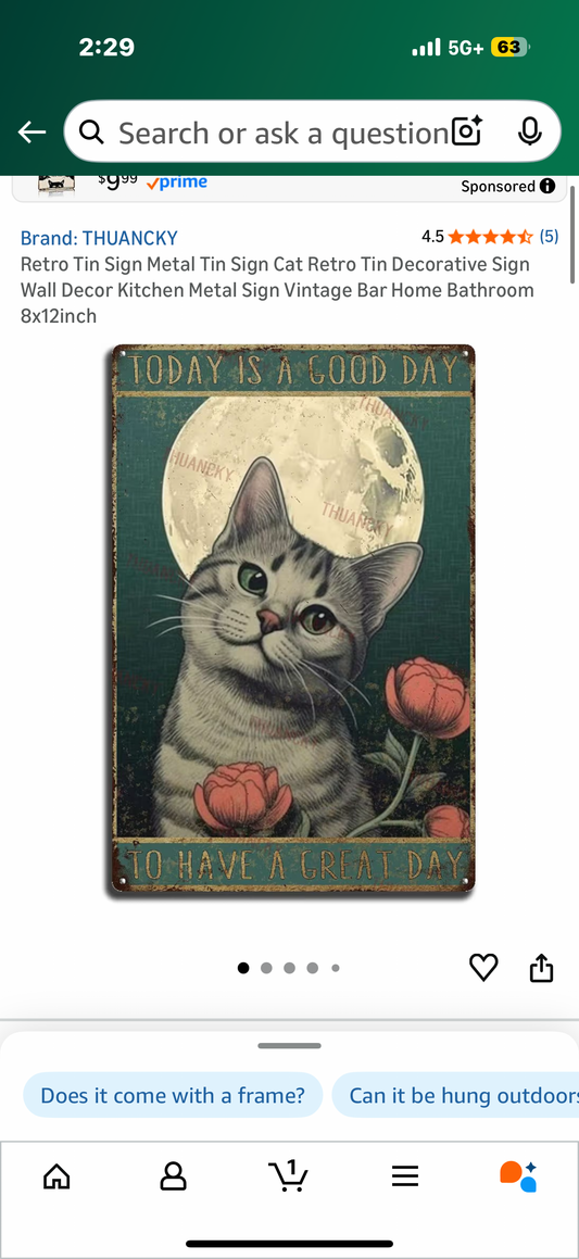 Retro Tin Sign Metal Tin Sign Cat Retro Tin Decorative Sign Wall Decor Kitchen Metal Sign Vintage Bar Home Bathroom 8x12inch