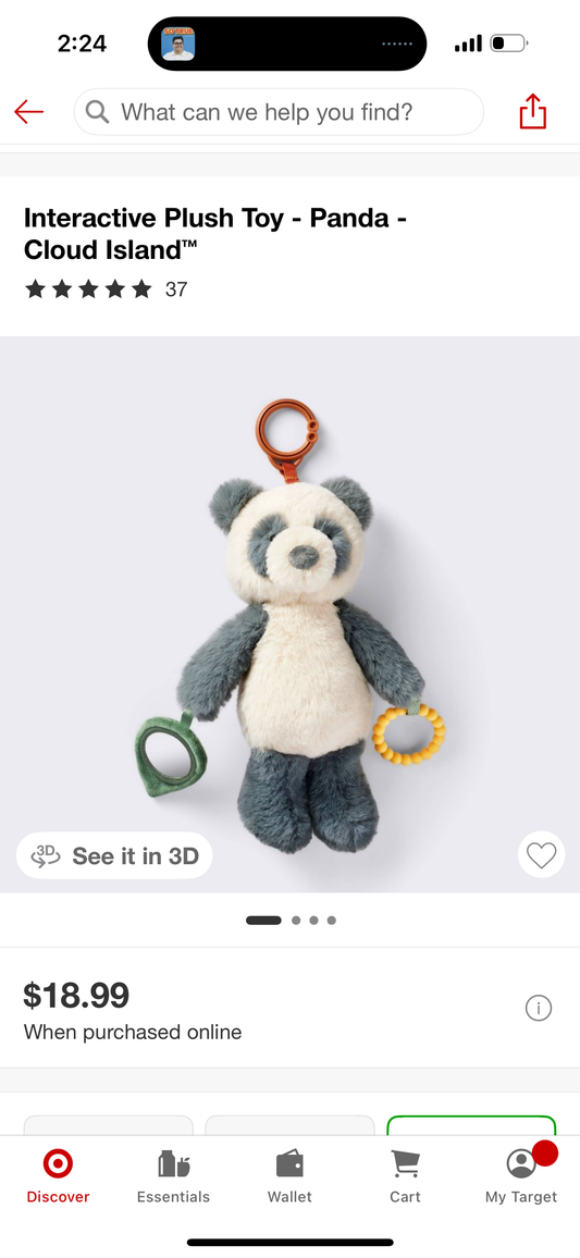 Interactive Plush Toy - Panda - Cloud Island™