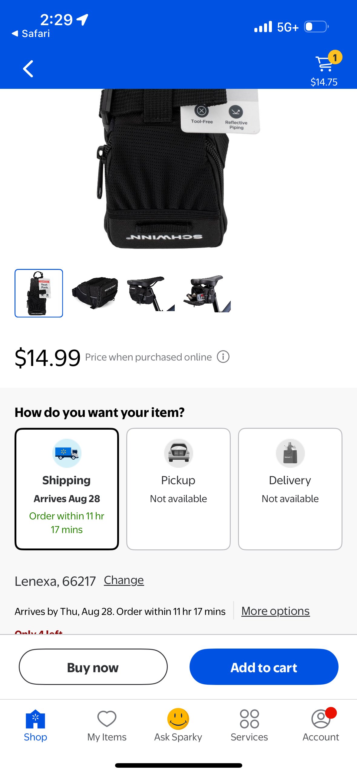Schwinn Bike Seat Pack - Black