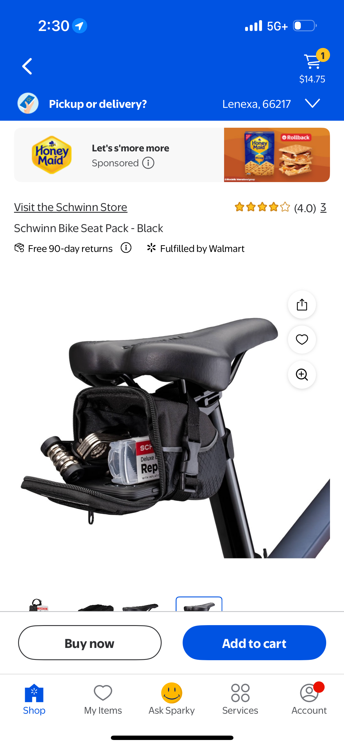 Schwinn Bike Seat Pack - Black