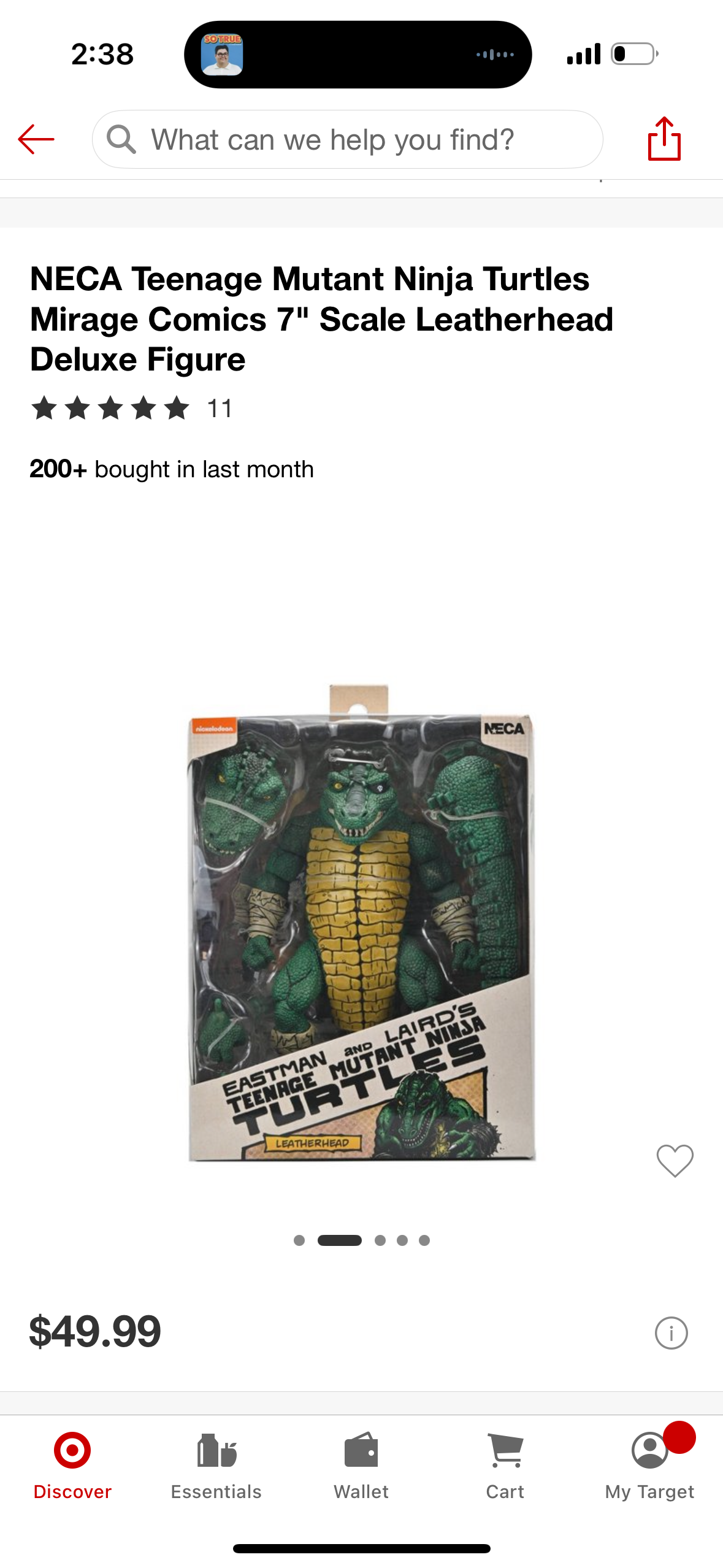 NECA Teenage Mutant Ninja Turtles Mirage Comics 7" Scale Leatherhead Deluxe Figure