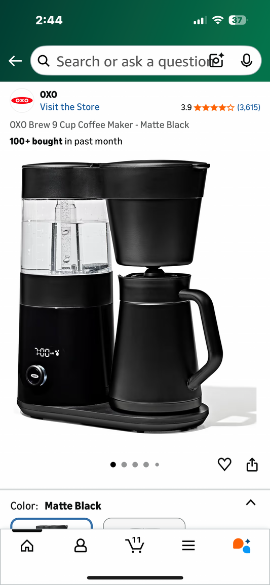 OXO Brew 9 Cup Coffee Maker - Matte Black (R736)
