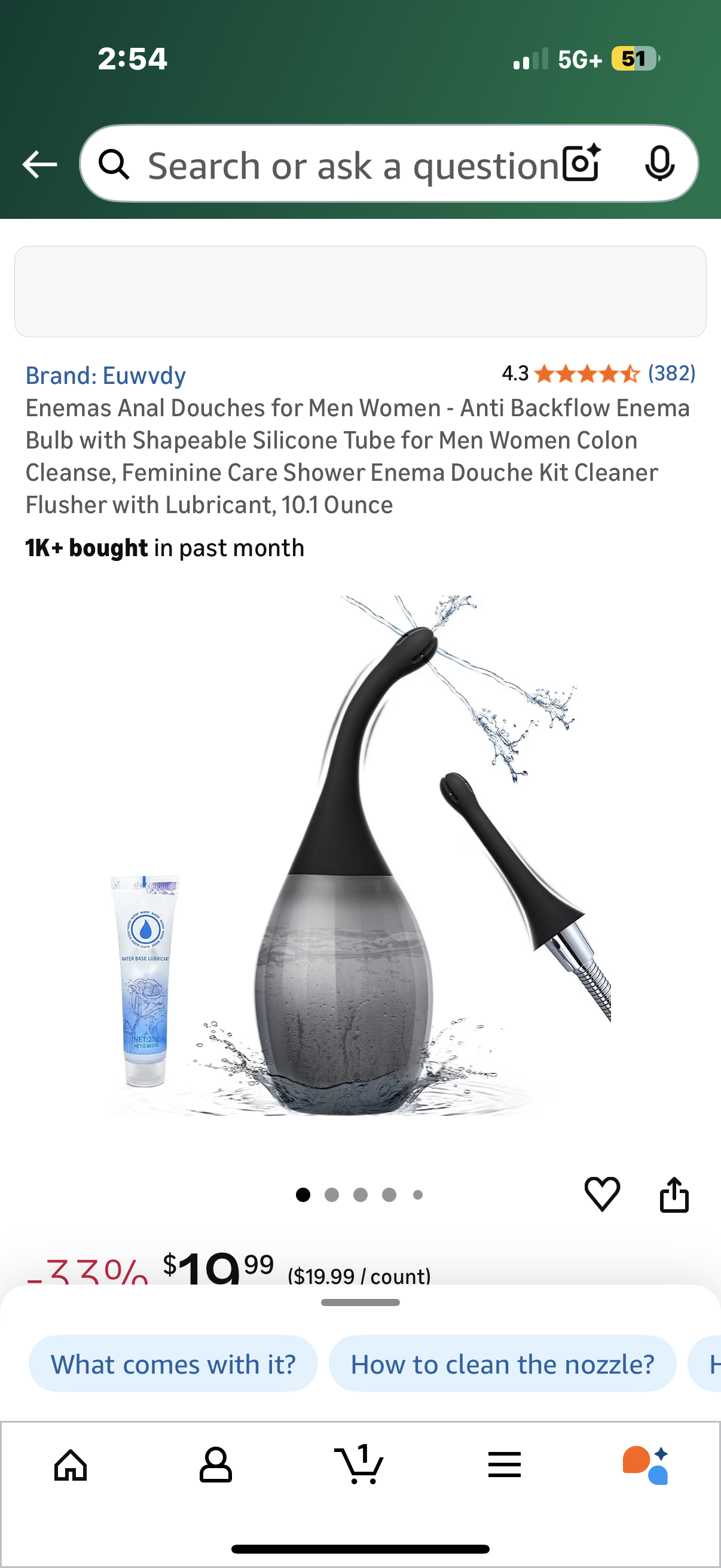 Enemas Anal Douches for Men Women - Anti Backflow Enema Bulb with Shapeable Silicone Tube for Men Women Colon Cleanse, Feminine Care Shower Enema Douche Kit Cleaner Flusher with Lubricant, 10.1 Ounce