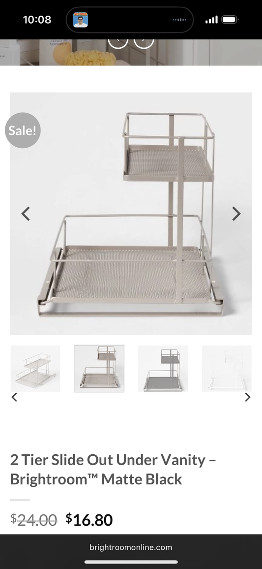 2 Tier Slide Out Under Vanity – Brightroom™ Brushed Nickel