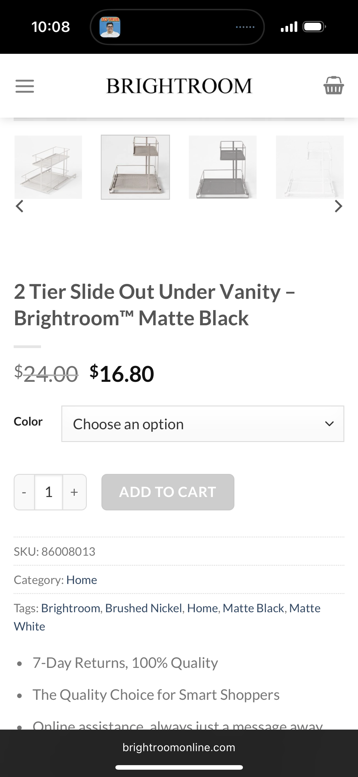 2 Tier Slide Out Under Vanity – Brightroom™ Brushed Nickel