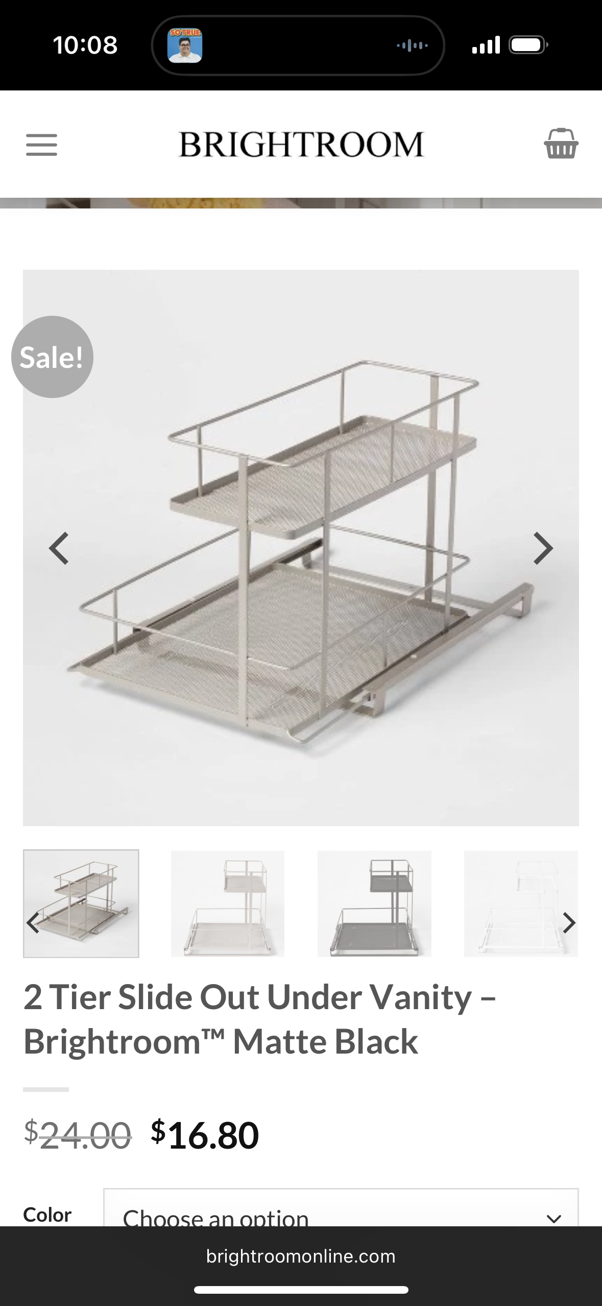 2 Tier Slide Out Under Vanity – Brightroom™ Brushed Nickel
