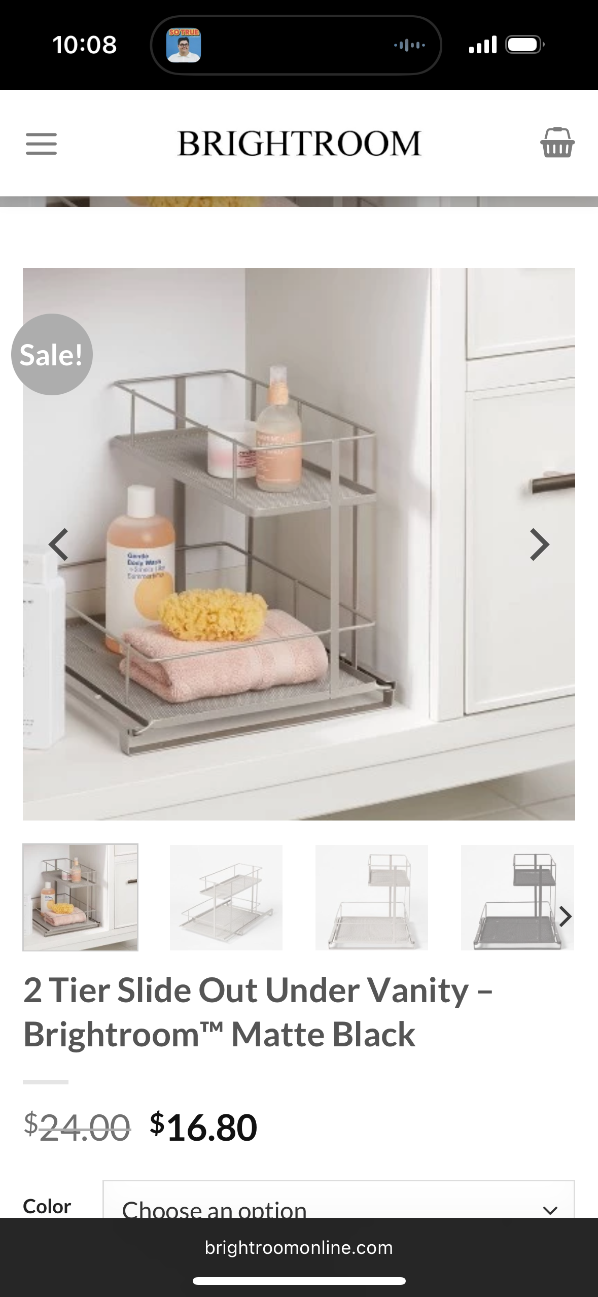 2 Tier Slide Out Under Vanity – Brightroom™ Brushed Nickel