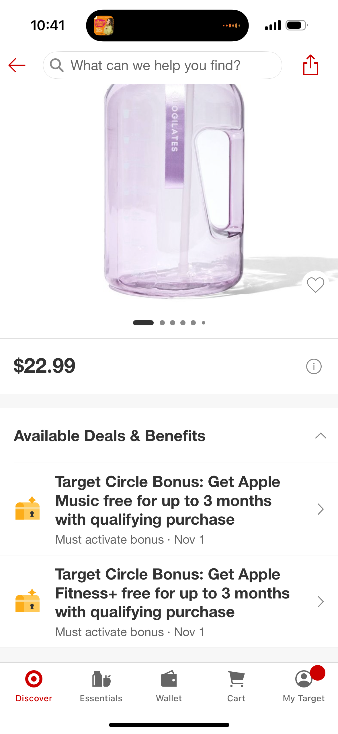Blogilates 128oz Water Bottle - Lilac Haze with Time Stamps: BPA-Free PETG, Portable Drinkware