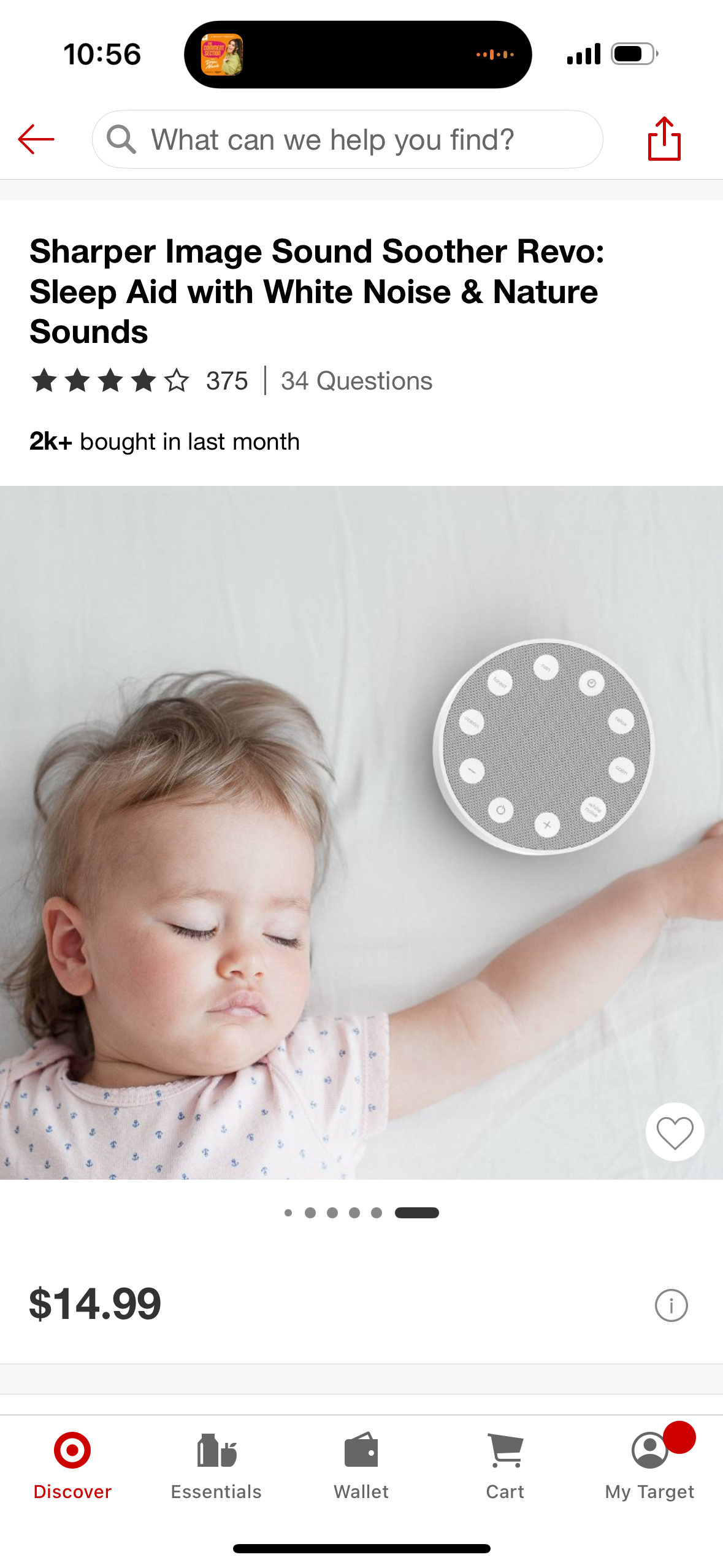 Sharper Image Sound Soother Revo: Sleep Aid with White Noise & Nature Sounds