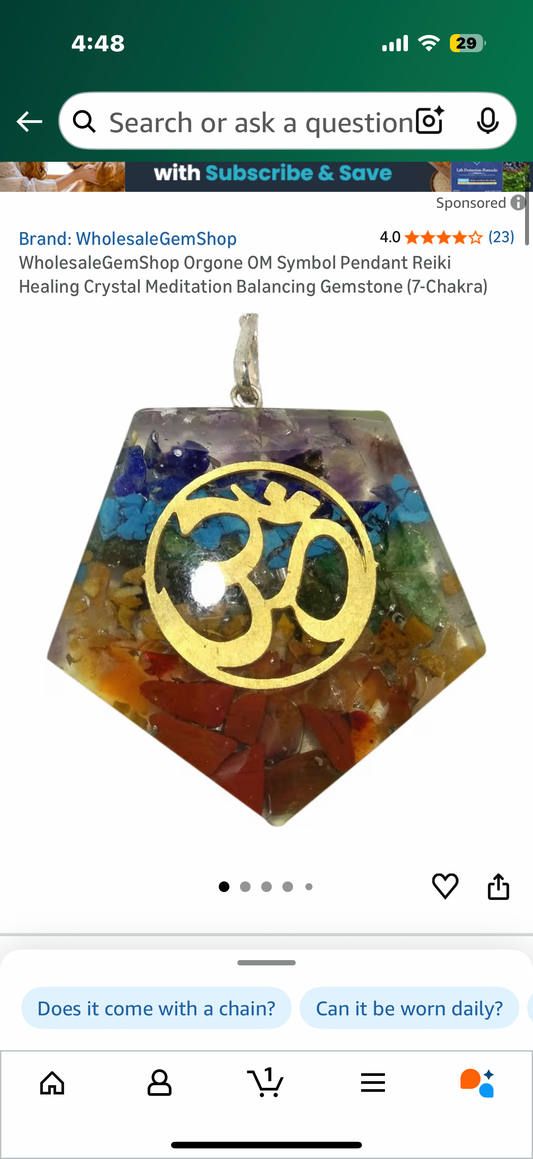 Wholesalegemshop Orgone Large Size (10cmx5cm) Buddha Seven Chakra Pyarmid With Chakra Chips Bracelet & Pouch