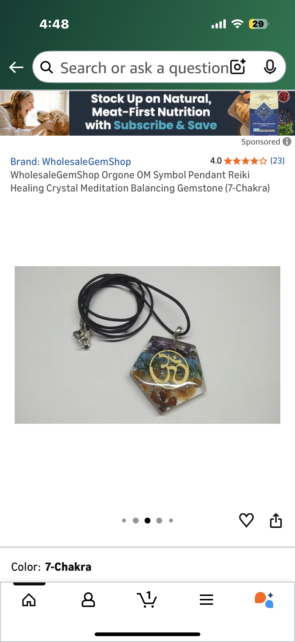 Wholesalegemshop Orgone Large Size (10cmx5cm) Buddha Seven Chakra Pyarmid With Chakra Chips Bracelet & Pouch