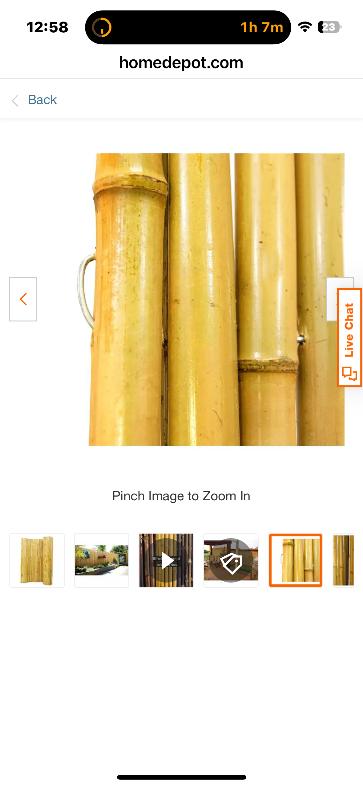 Backyard X-Scapes Natural Bamboo Fencing Decorative Rolled Fence Panel,  (1 in. D x 6 ft. H x 8 ft. Long) (G901)