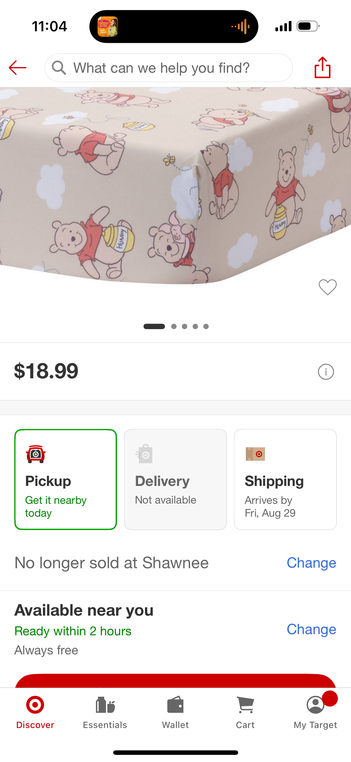 Bedtime Originals Disney Baby Winnie The Pooh and Friends Fitted Crib/Toddler Sheet