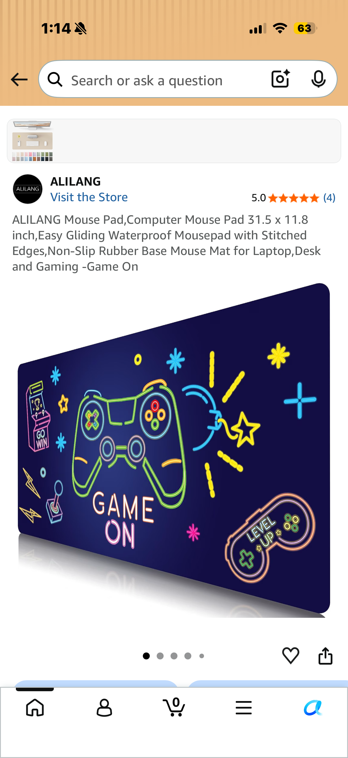 Mouse Pad,Computer Mouse Pad 31.5 x 11.8 inch,Easy Gliding Waterproof Mousepad with Stitched Edges,Non-Slip Rubber Base Mouse Mat for Laptop,Desk and Gaming -Game On