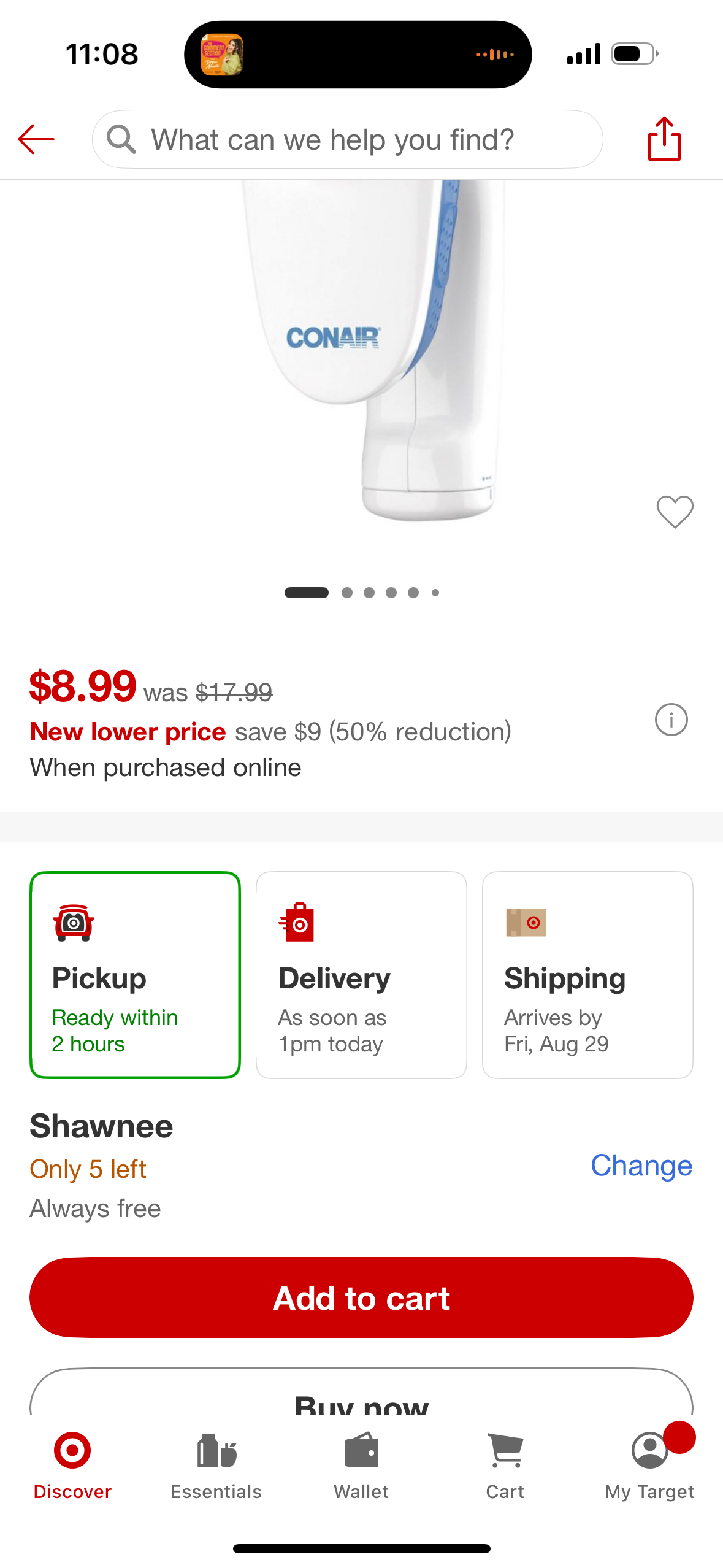 Conair Fabric Shaver - White: Portable Lint & Sweater Shaver, Battery Operated