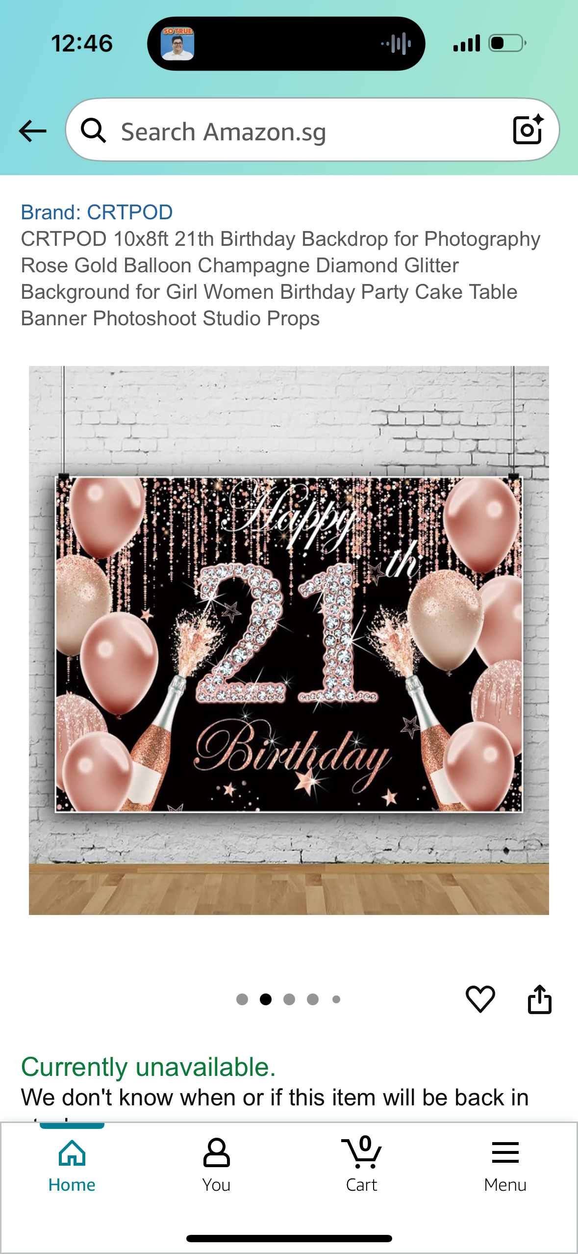 CRTPOD 10x8ft 21th Birthday Backdrop for Photography Rose Gold Balloon Champagne Diamond Glitter Background for Girl Women Birthday Party Cake Table Banner Photoshoot Studio Props