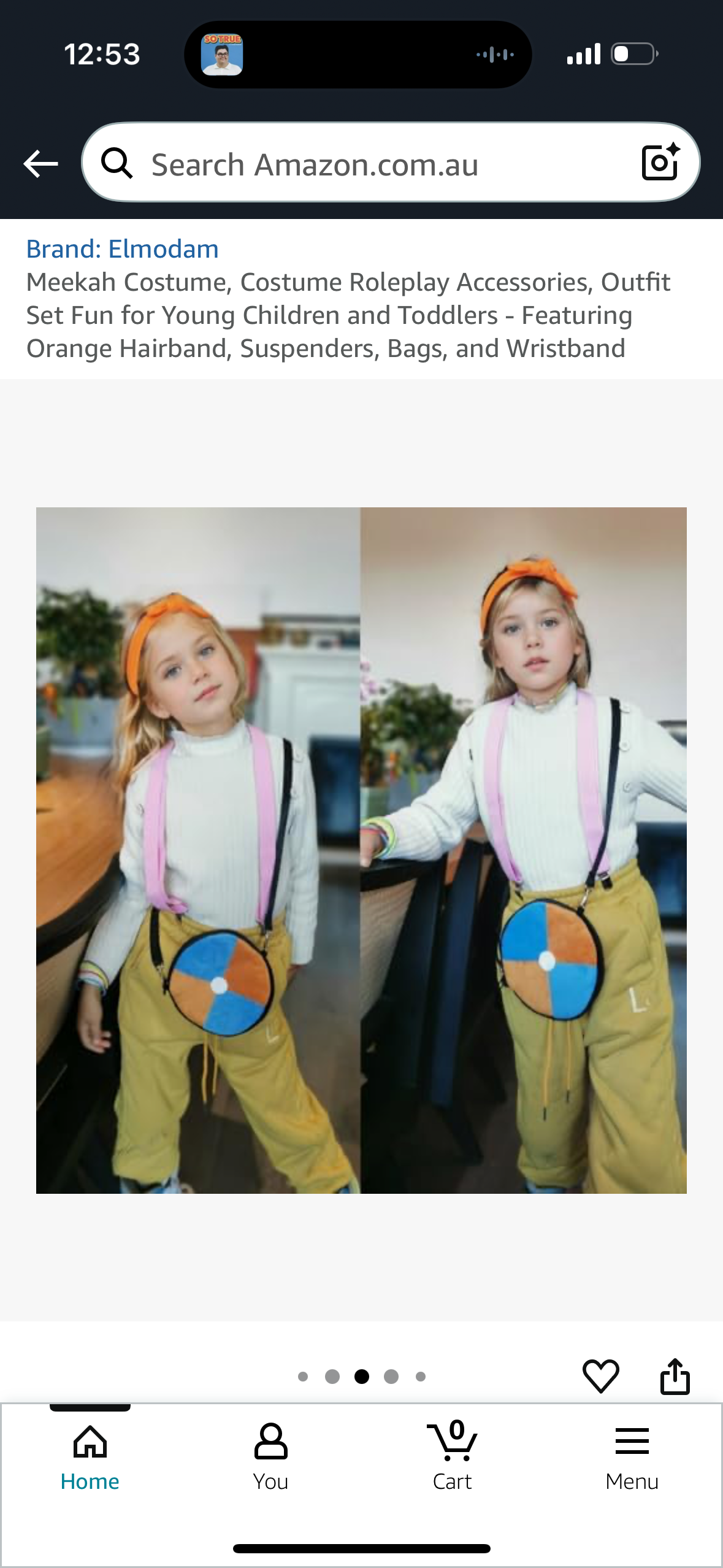 Meekah Costume, Costume Roleplay Accessories, Outfit Set Fun for Young Children and Toddlers - Featuring Orange Hairband, Suspenders, Bags, and Wristband