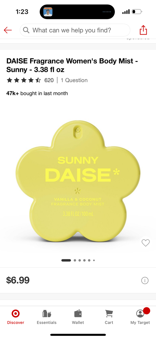 DAISE Fragrance Women's Body Mist - Sunny - 3.38 fl oz
