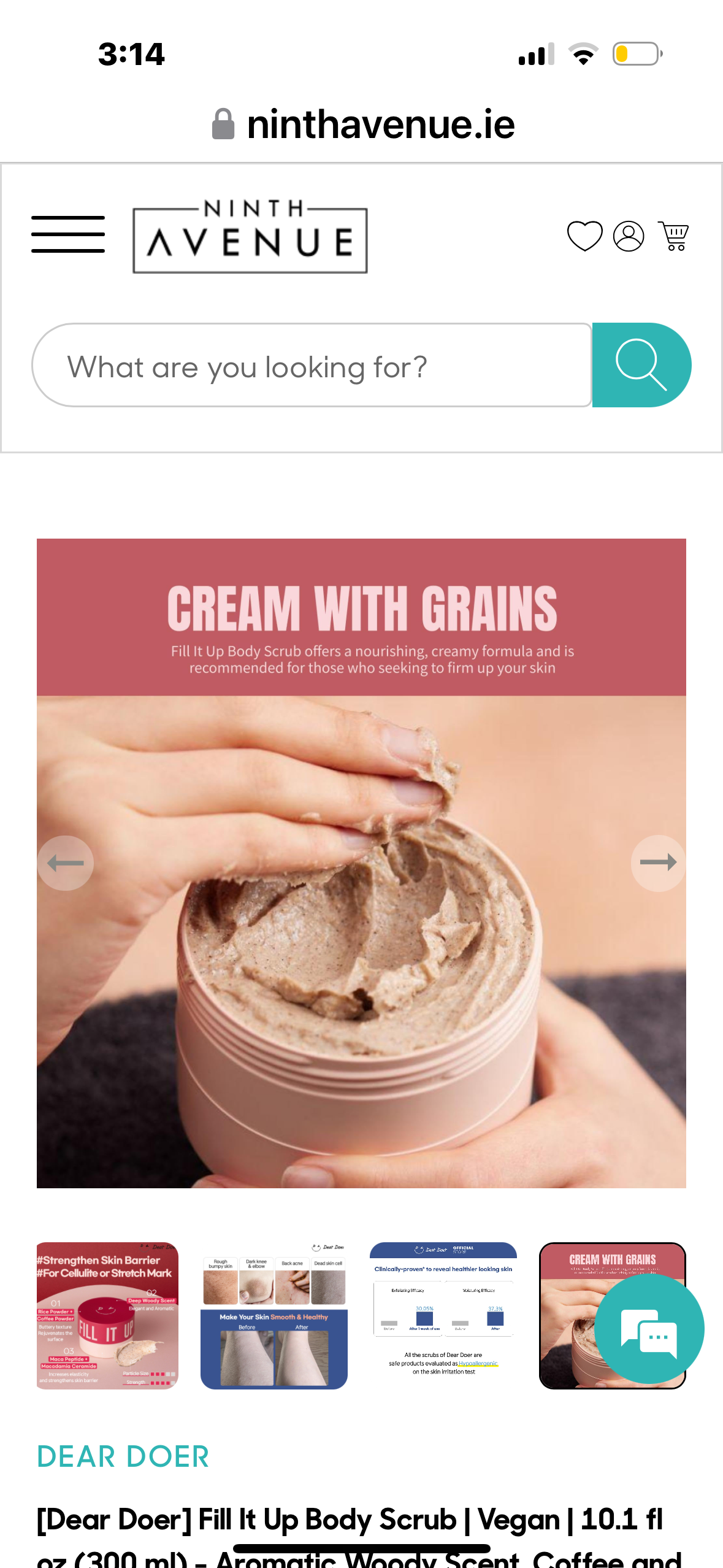Dear Doer] Fill It Up Body Scrub | Vegan | 10.1 fl oz (300 ml) - Aromatic Woody Scent, Coffee and Rice Grains with a Rich, Creamy Formula