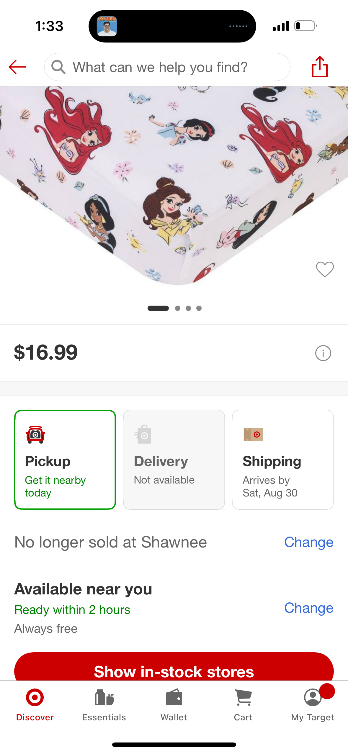 Disney Princess Fitted Crib Sheet
